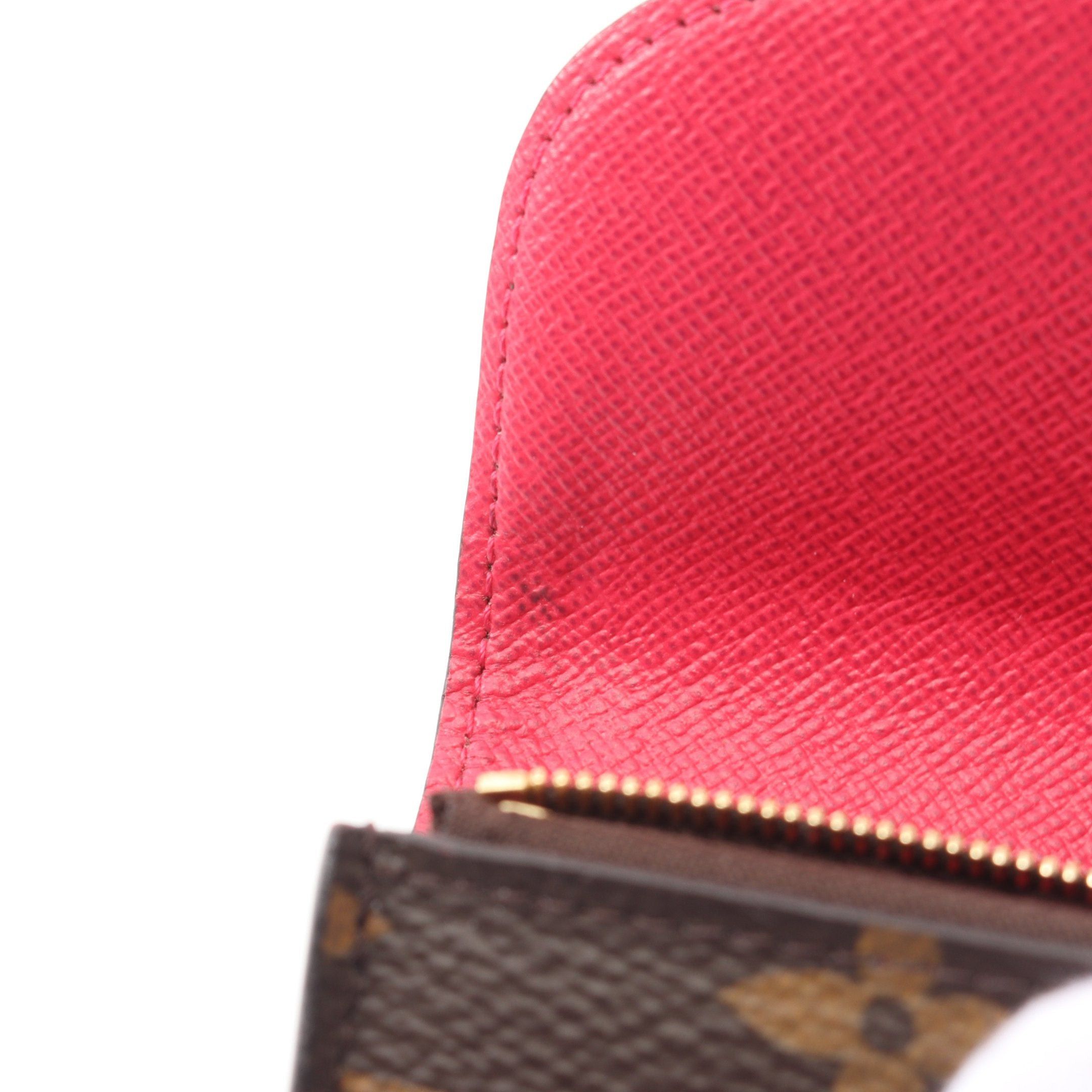 Louis Vuitton Louis Vuitton Porte-Monnaie Rosary Monogram Fuchsia Coin Purse Leather Brown Size ONE SIZE - 11 Thumbnail