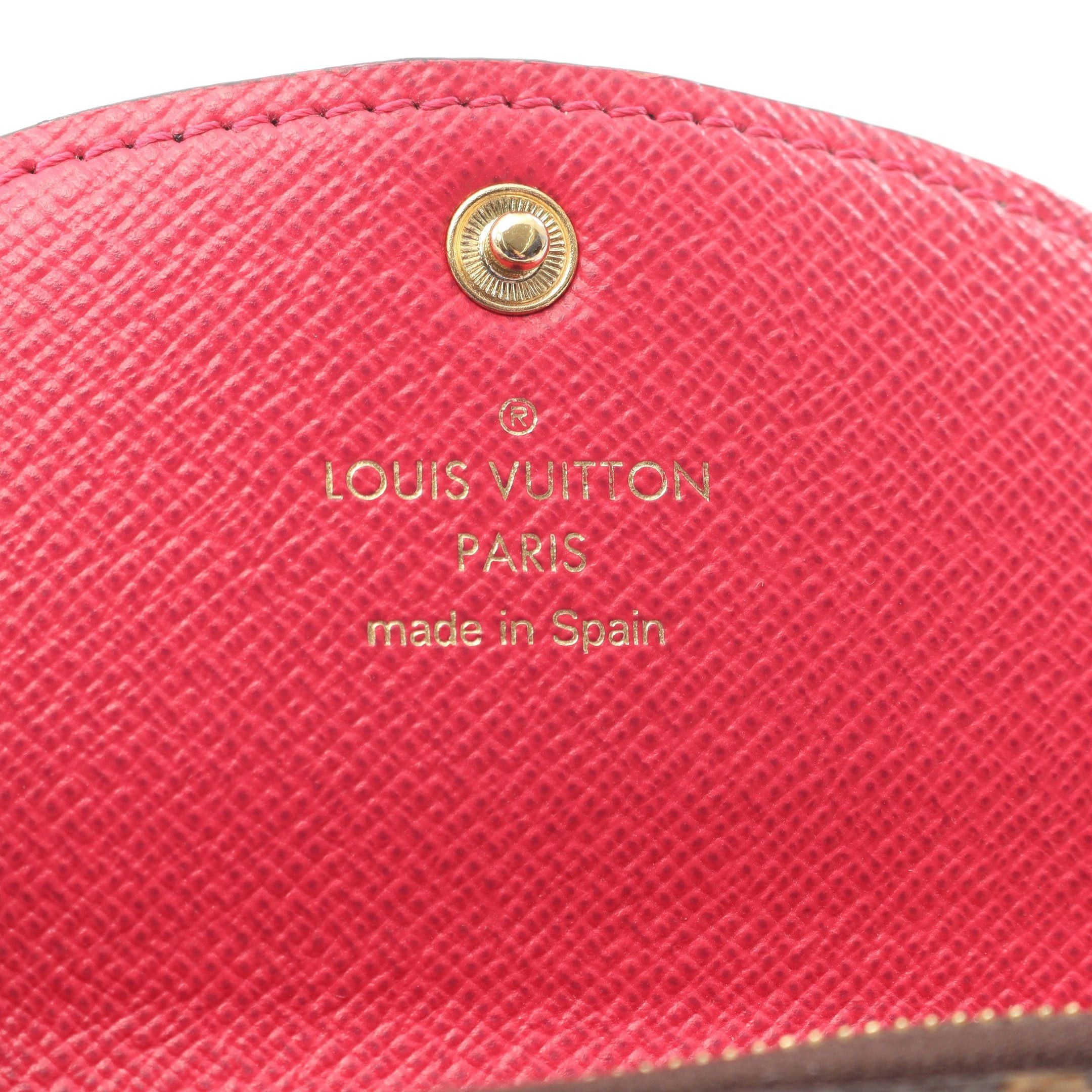 Louis Vuitton Louis Vuitton Porte-Monnaie Rosary Monogram Fuchsia Coin Purse Leather Brown Size ONE SIZE - 4 Thumbnail