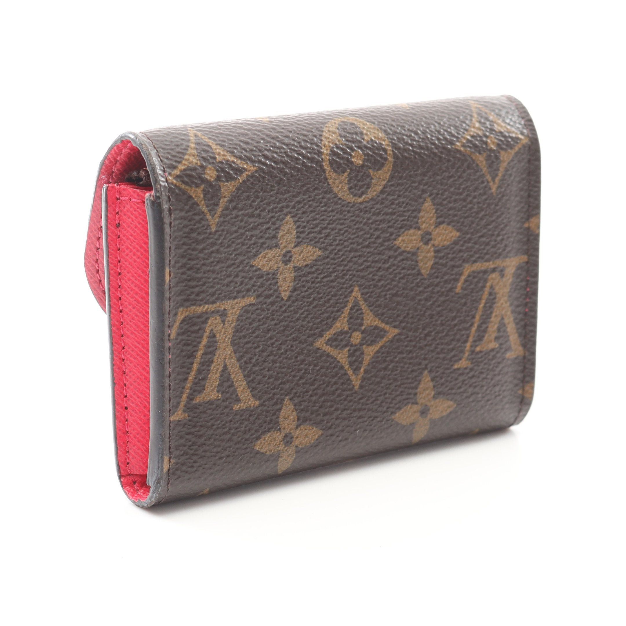 Louis Vuitton Louis Vuitton Porte-Monnaie Rosary Monogram Fuchsia Coin Purse Leather Brown Size ONE SIZE - 2 Thumbnail
