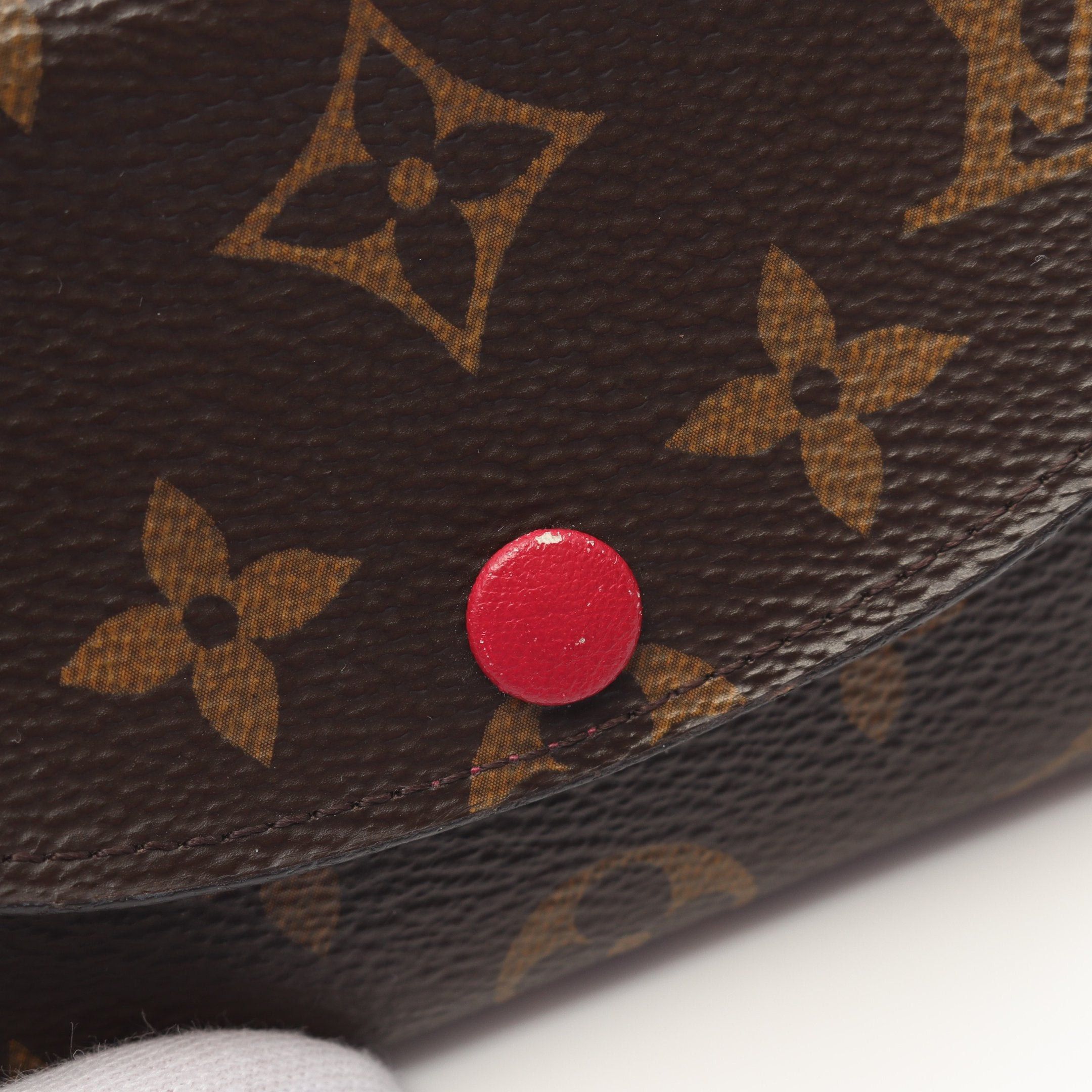 Louis Vuitton Louis Vuitton Porte-Monnaie Rosary Monogram Fuchsia Coin Purse Leather Brown Size ONE SIZE - 10 Thumbnail