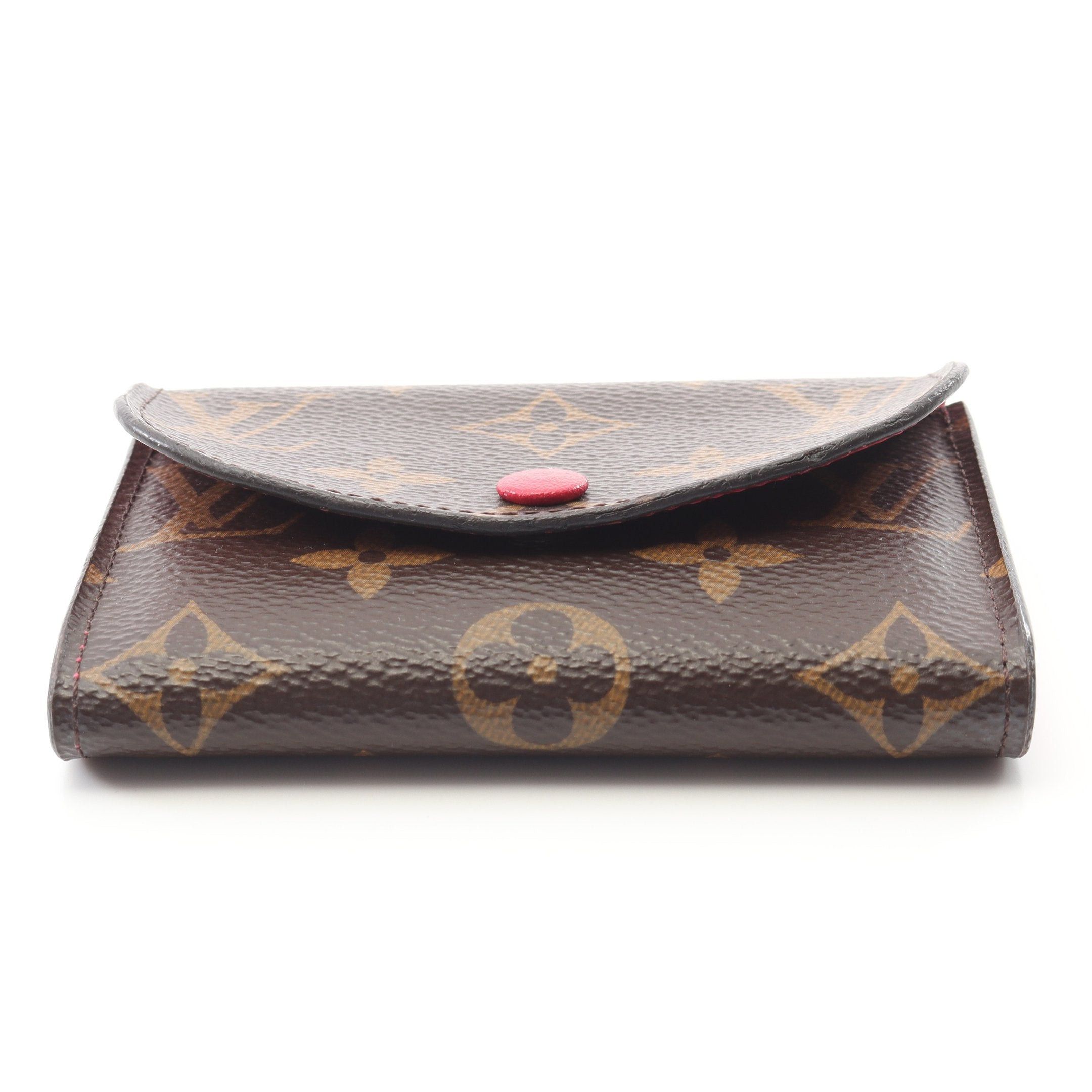 Louis Vuitton Louis Vuitton Porte-Monnaie Rosary Monogram Fuchsia Coin Purse Leather Brown Size ONE SIZE - 9 Thumbnail