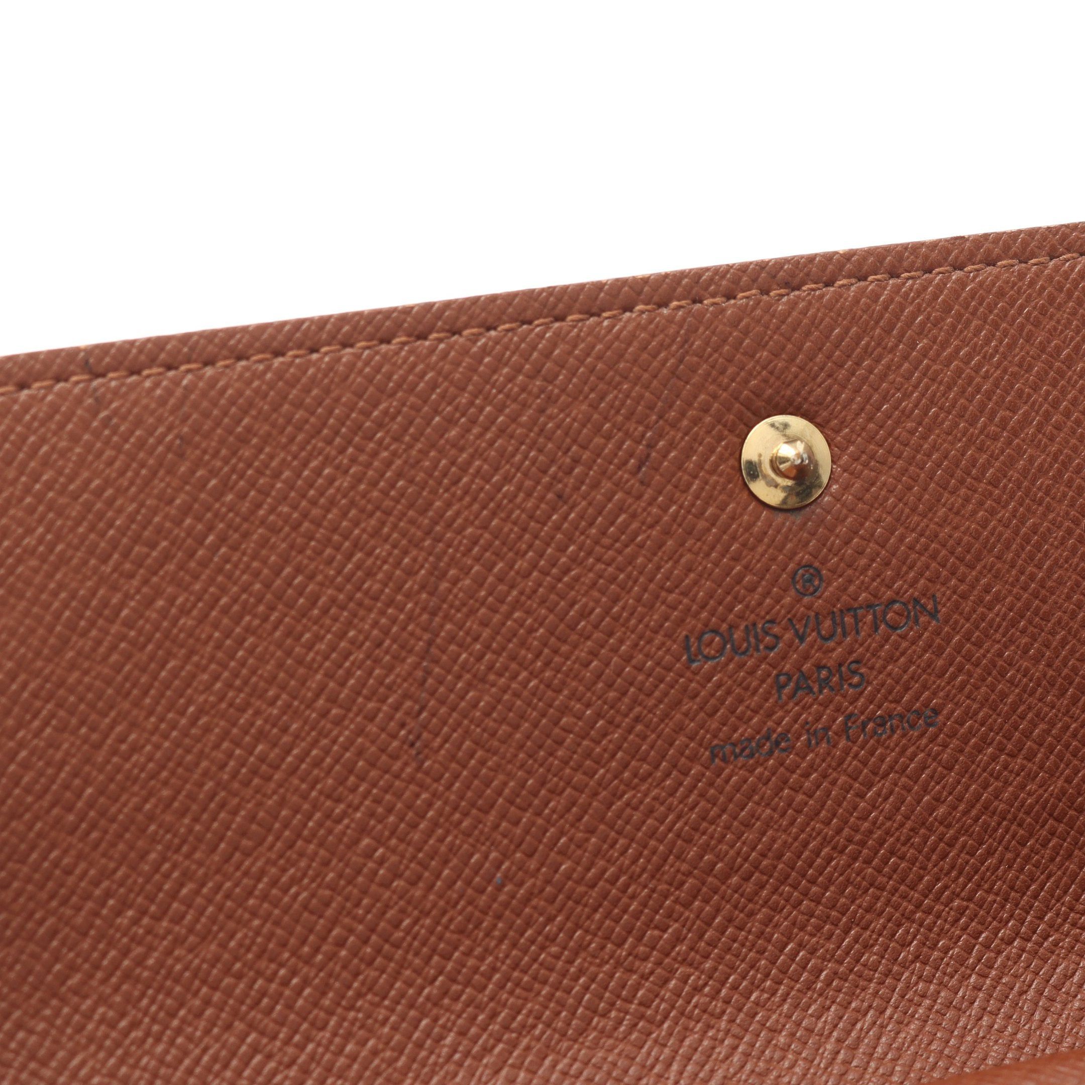 Louis Vuitton Louis Vuitton Porto Tresor International Monogram Trifold Long Wallet Leather Brown Size ONE SIZE - 7 Thumbnail