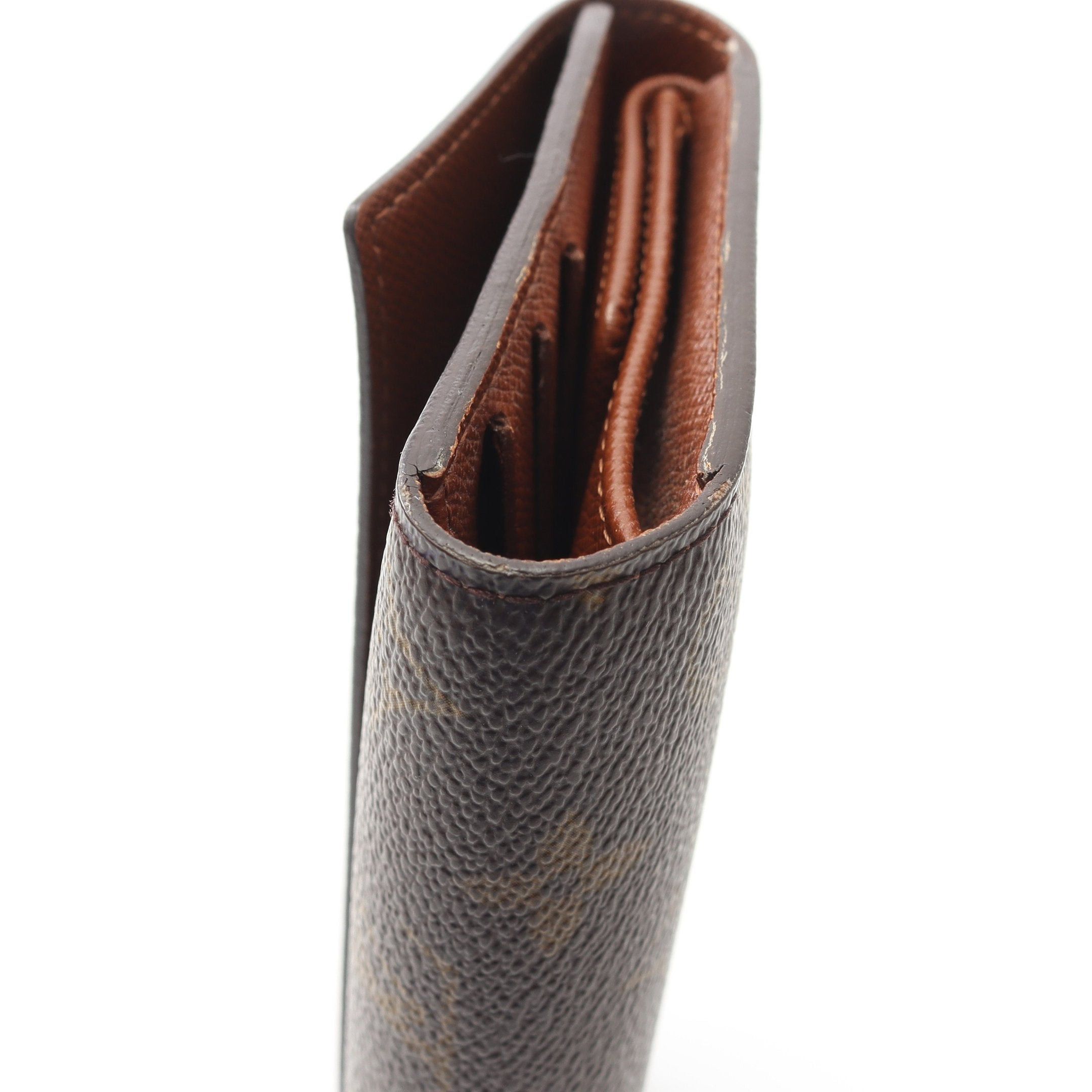 Louis Vuitton Louis Vuitton Porto Tresor International Monogram Trifold Long Wallet Leather Brown Size ONE SIZE - 11 Thumbnail