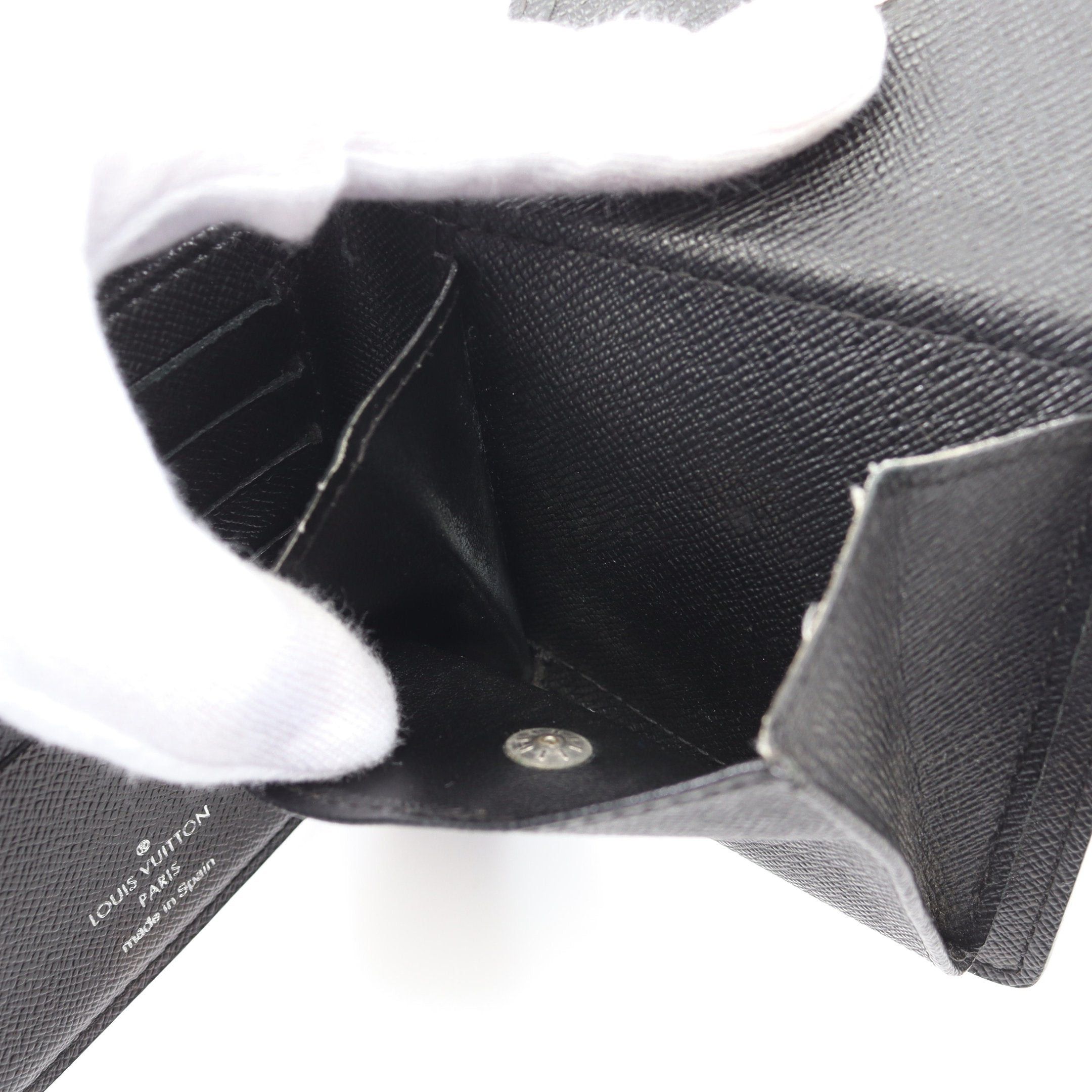 Louis Vuitton Louis Vuitton Portefeuil Marco Damier Graphite Bi-Fold Wallet Leather Black Size ONE SIZE - 7 Thumbnail