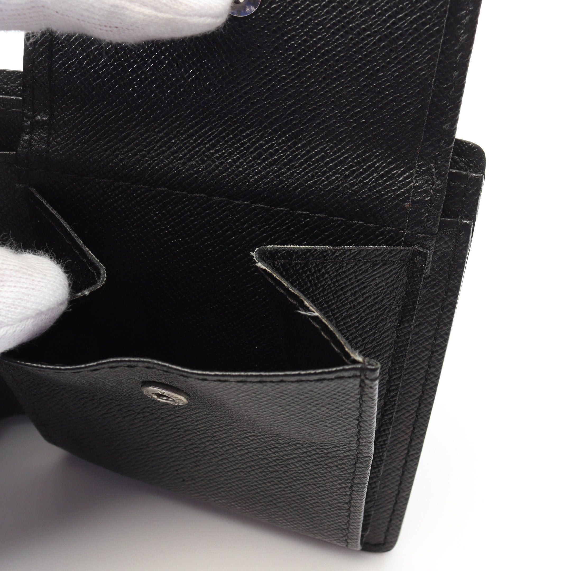 Louis Vuitton Louis Vuitton Portefeuil Marco Damier Graphite Bi-Fold Wallet Leather Black Size ONE SIZE - 8 Thumbnail