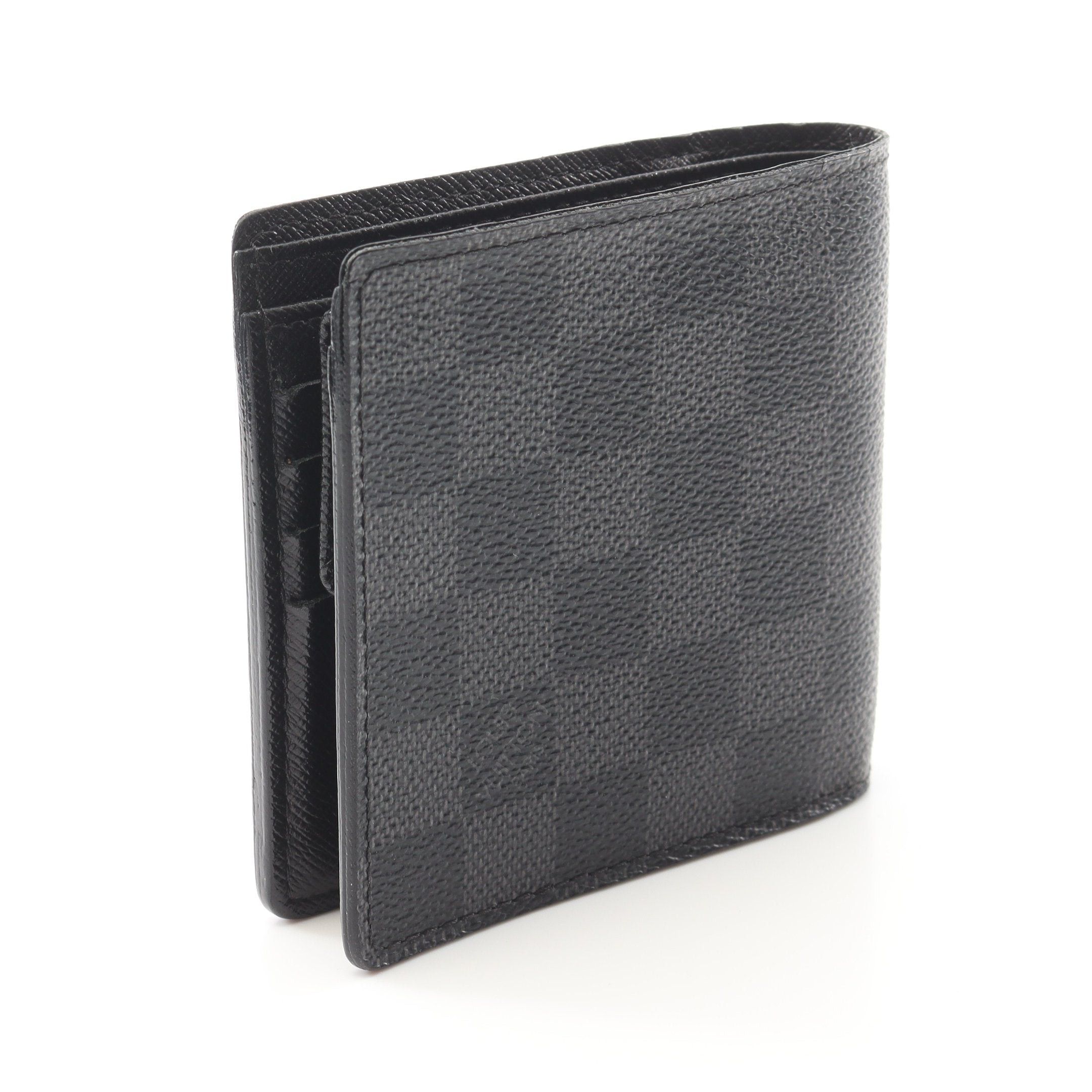 Louis Vuitton Louis Vuitton Portefeuil Marco Damier Graphite Bi-Fold Wallet Leather Black Size ONE SIZE - 2 Thumbnail
