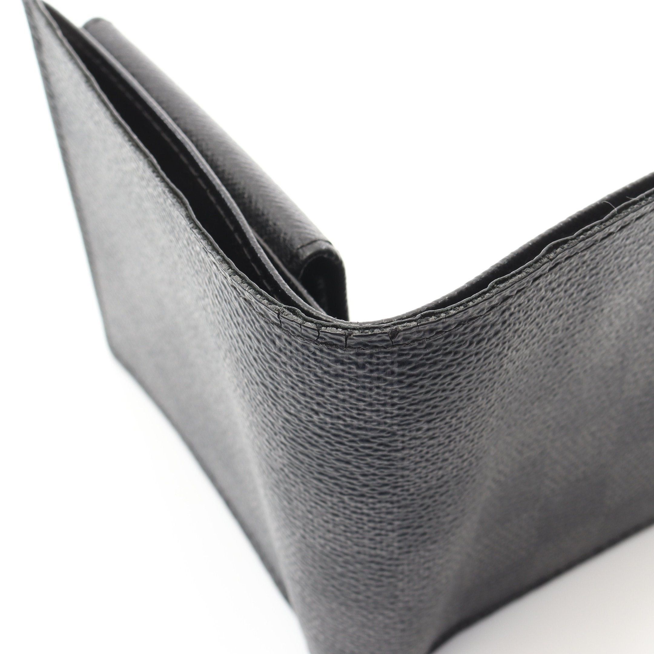 Louis Vuitton Louis Vuitton Portefeuil Marco Damier Graphite Bi-Fold Wallet Leather Black Size ONE SIZE - 11 Thumbnail