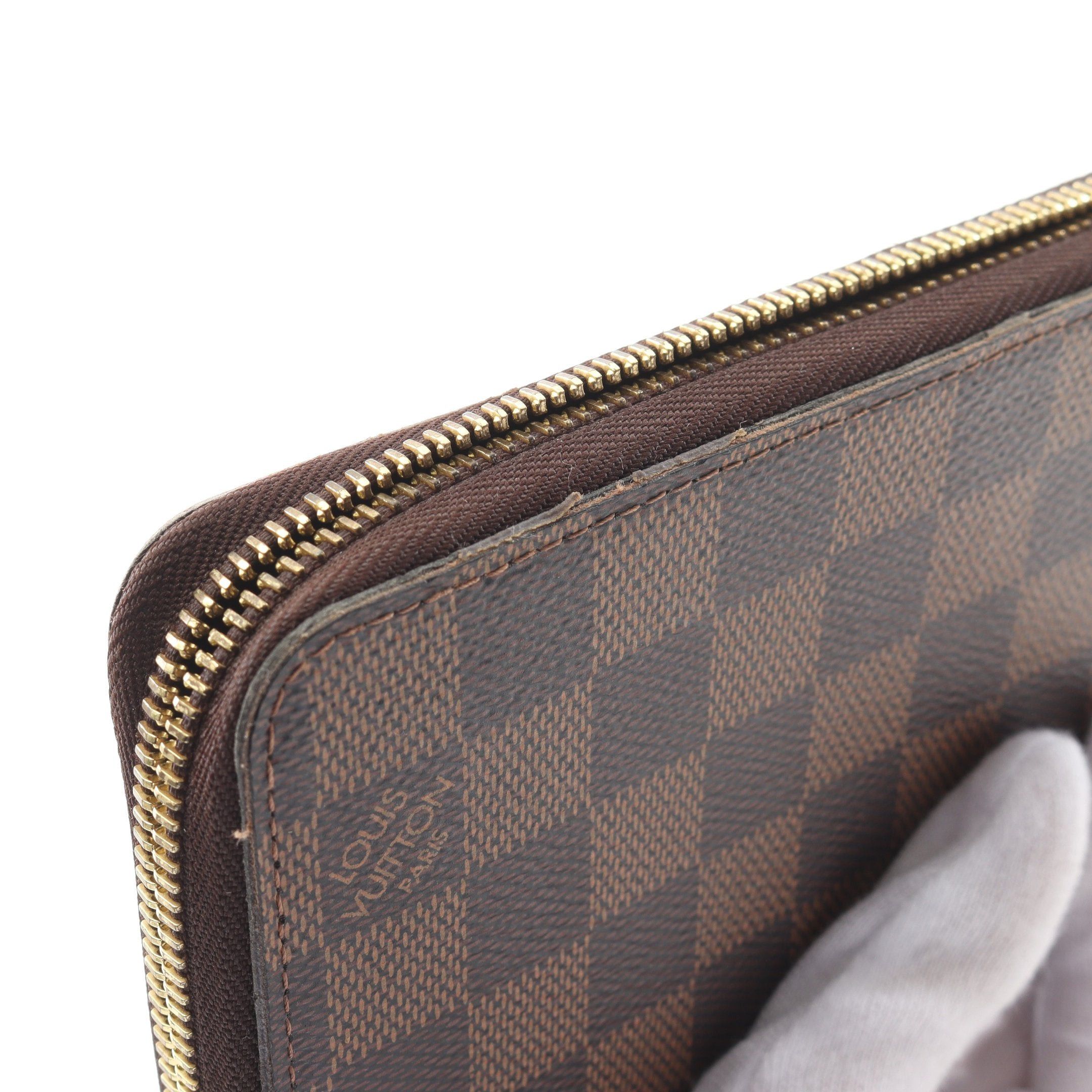 Louis Vuitton Louis Vuitton Zippy Wallet Damier Ebene Round Zipper Long Brown Size ONE SIZE - 9 Thumbnail