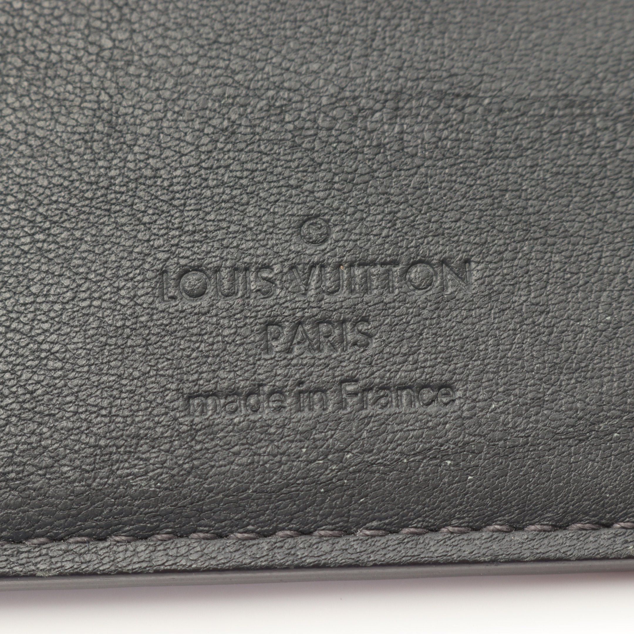 Louis Vuitton Louis Vuitton Portefeuil Brother Taurillon Anthracite Bi-Fold Long Wallet Leather Gray Green Size ONE SIZE - 5 Thumbnail