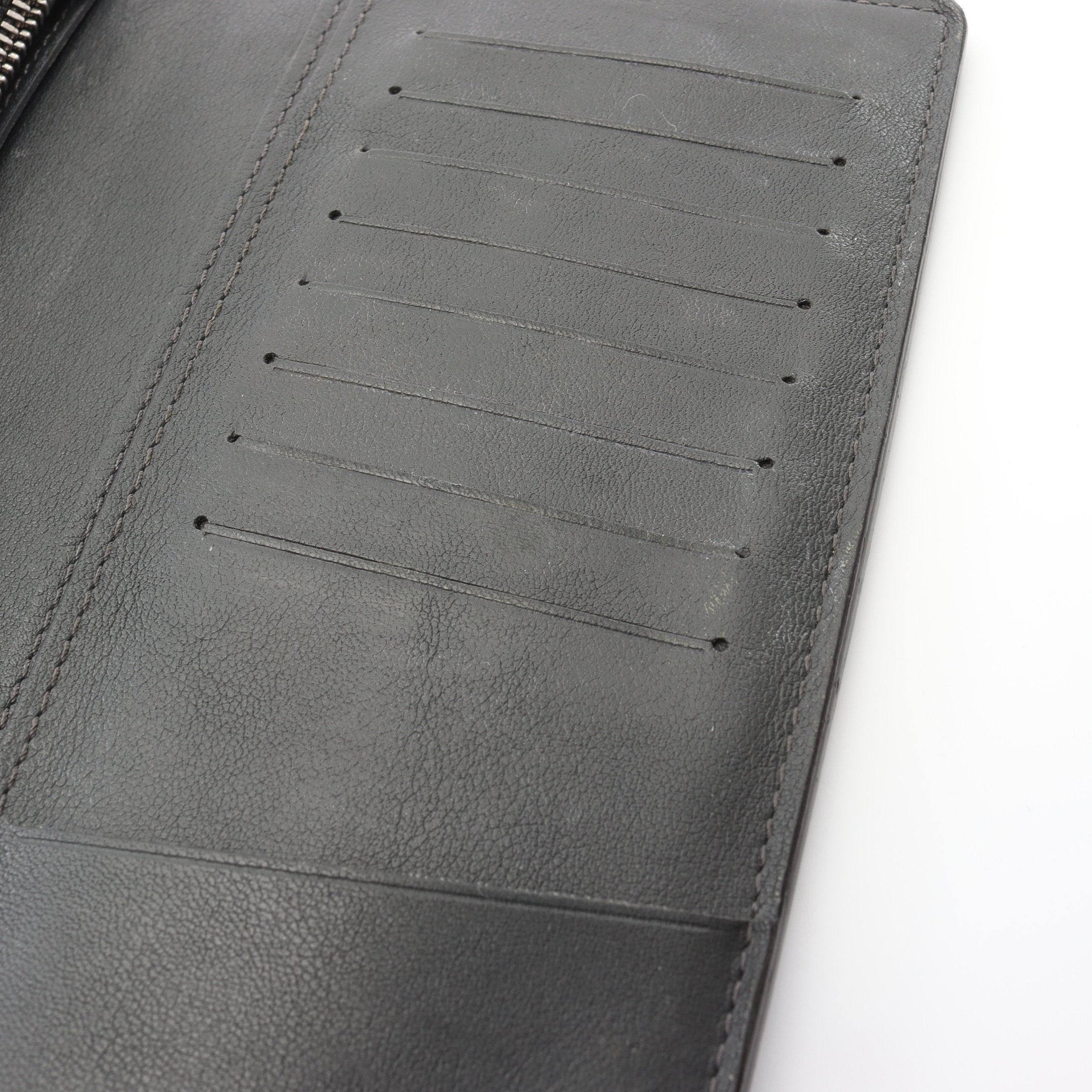 Louis Vuitton Louis Vuitton Portefeuil Brother Taurillon Anthracite Bi-Fold Long Wallet Leather Gray Green Size ONE SIZE - 8 Thumbnail