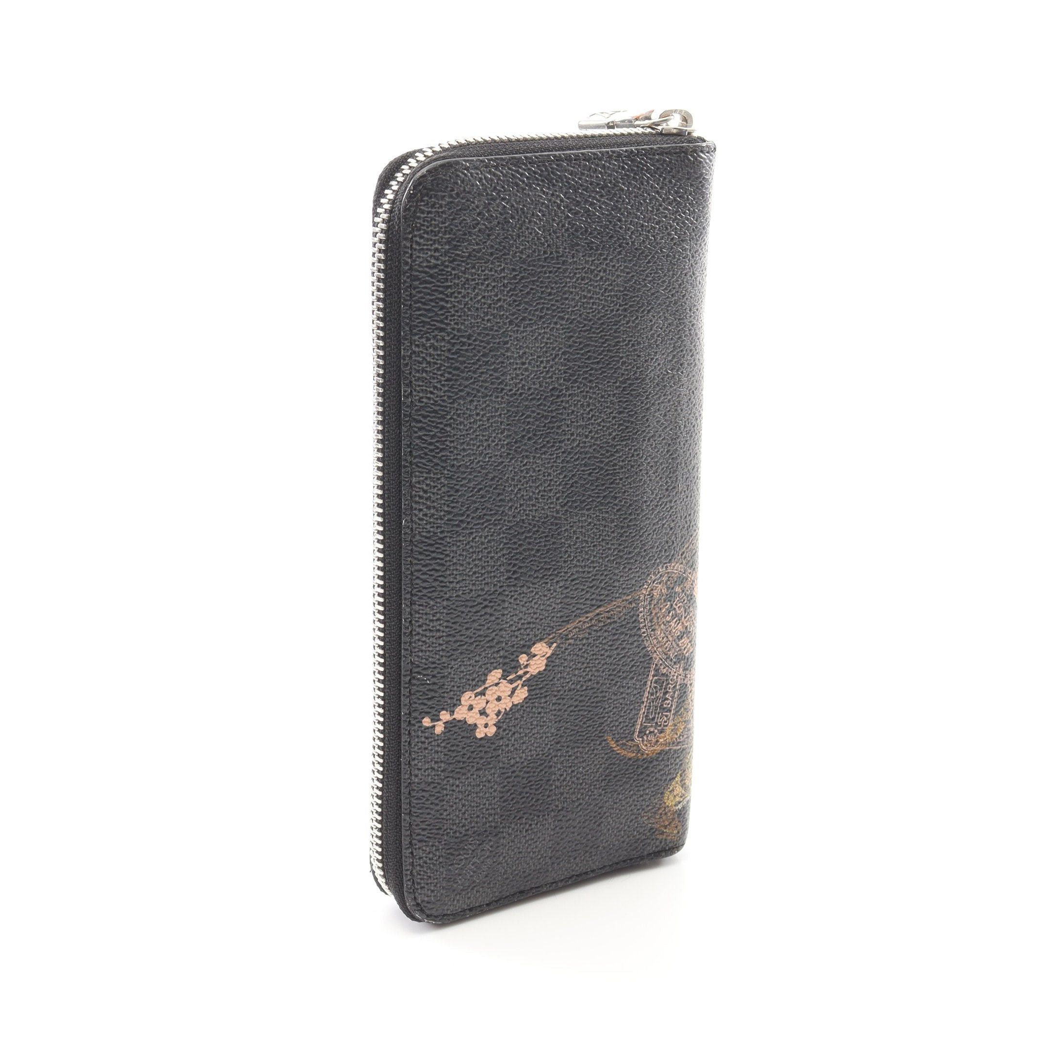 Louis Vuitton Louis Vuitton Zippy Wallet Vertical Damier Graphite Round Zipper Long Animal Print Black Multicolor Size ONE SIZE - 2 Thumbnail