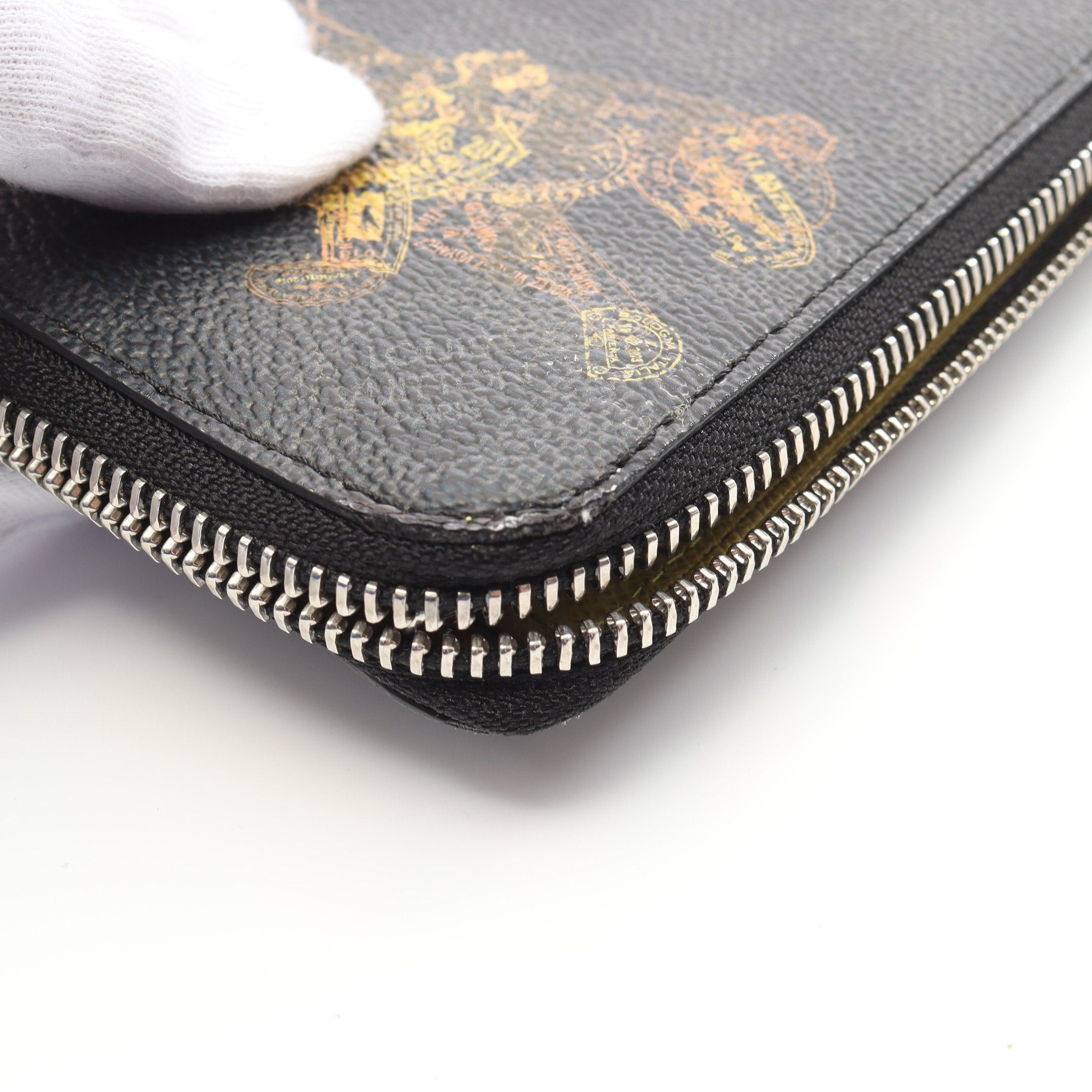 Louis Vuitton Louis Vuitton Zippy Wallet Vertical Damier Graphite Round Zipper Long Animal Print Black Multicolor Size ONE SIZE - 12 Thumbnail