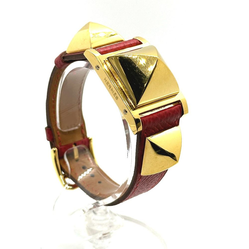 Hermes Hermes Medor Quartz Bracelet Watch Wristwatch Gp Women Gold Size ONE SIZE - 3 Thumbnail