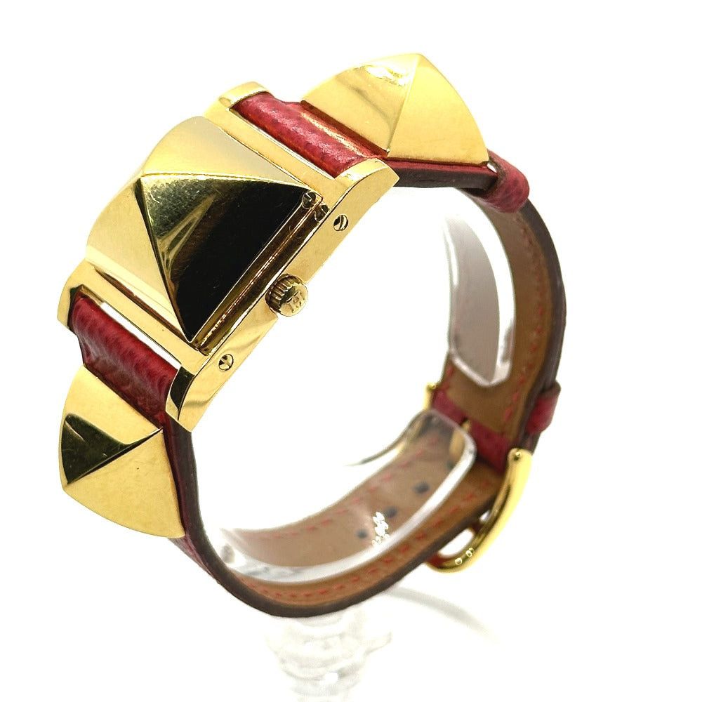 Hermes Hermes Medor Quartz Bracelet Watch Wristwatch Gp Women Gold Size ONE SIZE - 2 Thumbnail