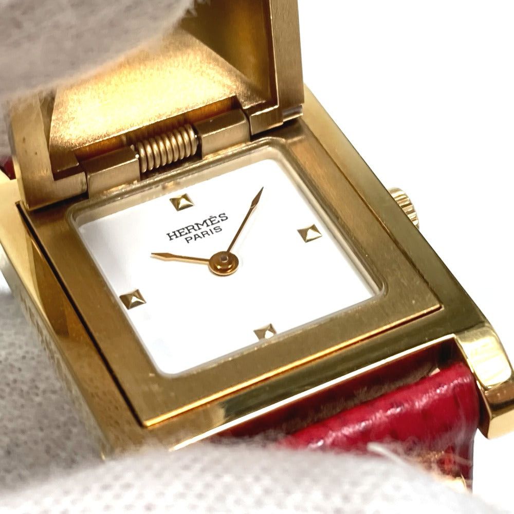 Hermes Hermes Medor Quartz Bracelet Watch Wristwatch Gp Women Gold Size ONE SIZE - 4 Thumbnail