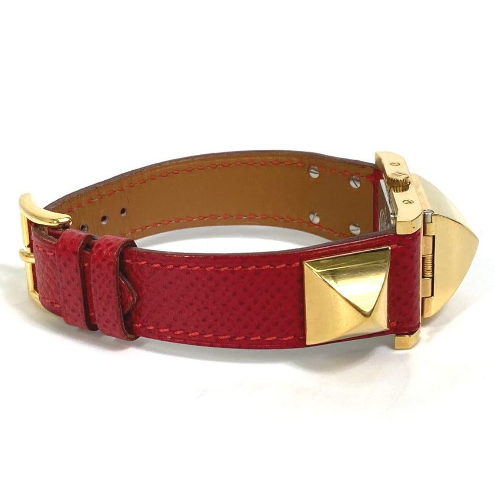 Hermes Hermes Medor Quartz Bracelet Watch Wristwatch Gp Women Gold Size ONE SIZE - 9 Thumbnail
