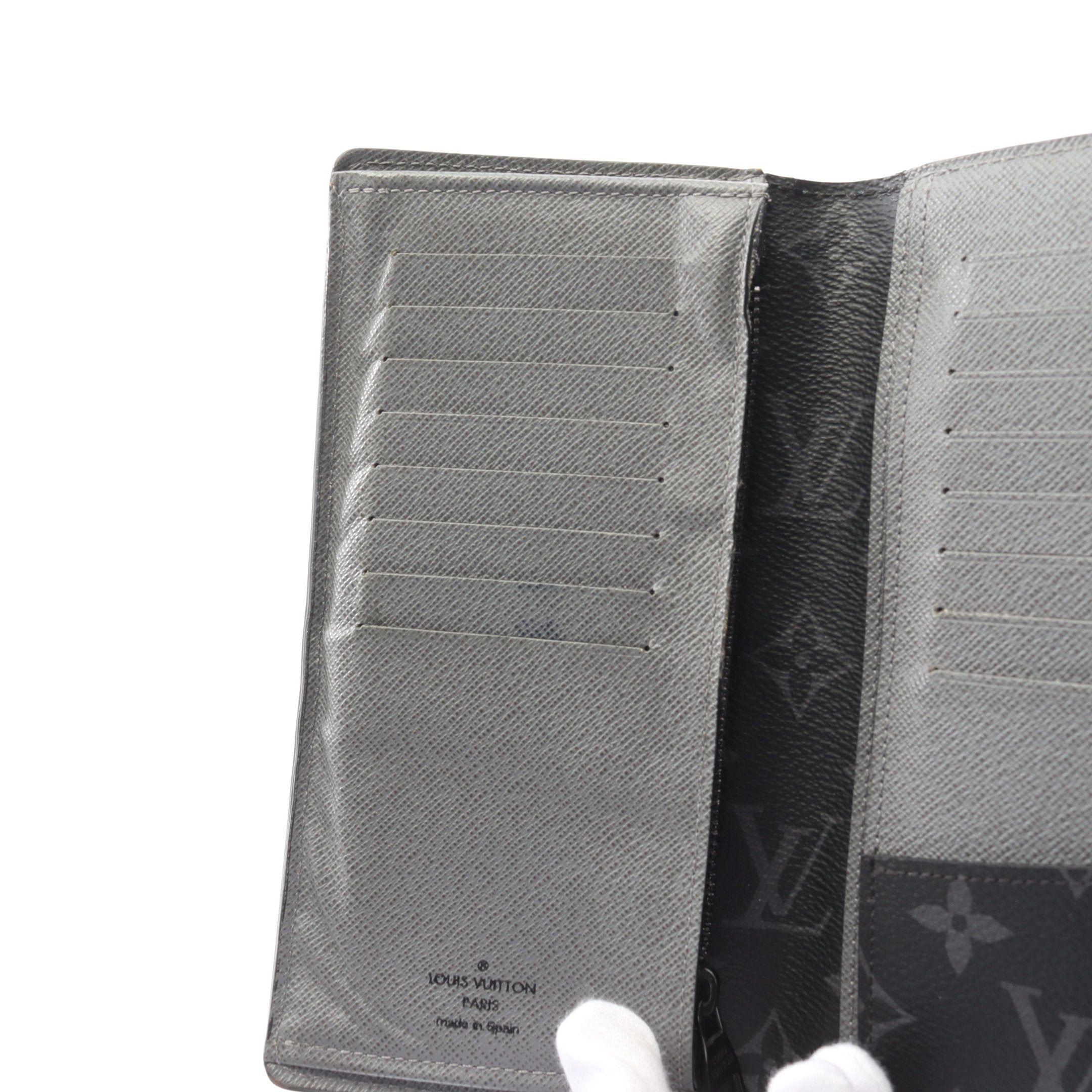 Louis Vuitton Louis Vuitton Portefeuil Brother Epi Monogram Eclipse Bi-Fold Long Wallet Leather Green Gray Size ONE SIZE - 6 Thumbnail