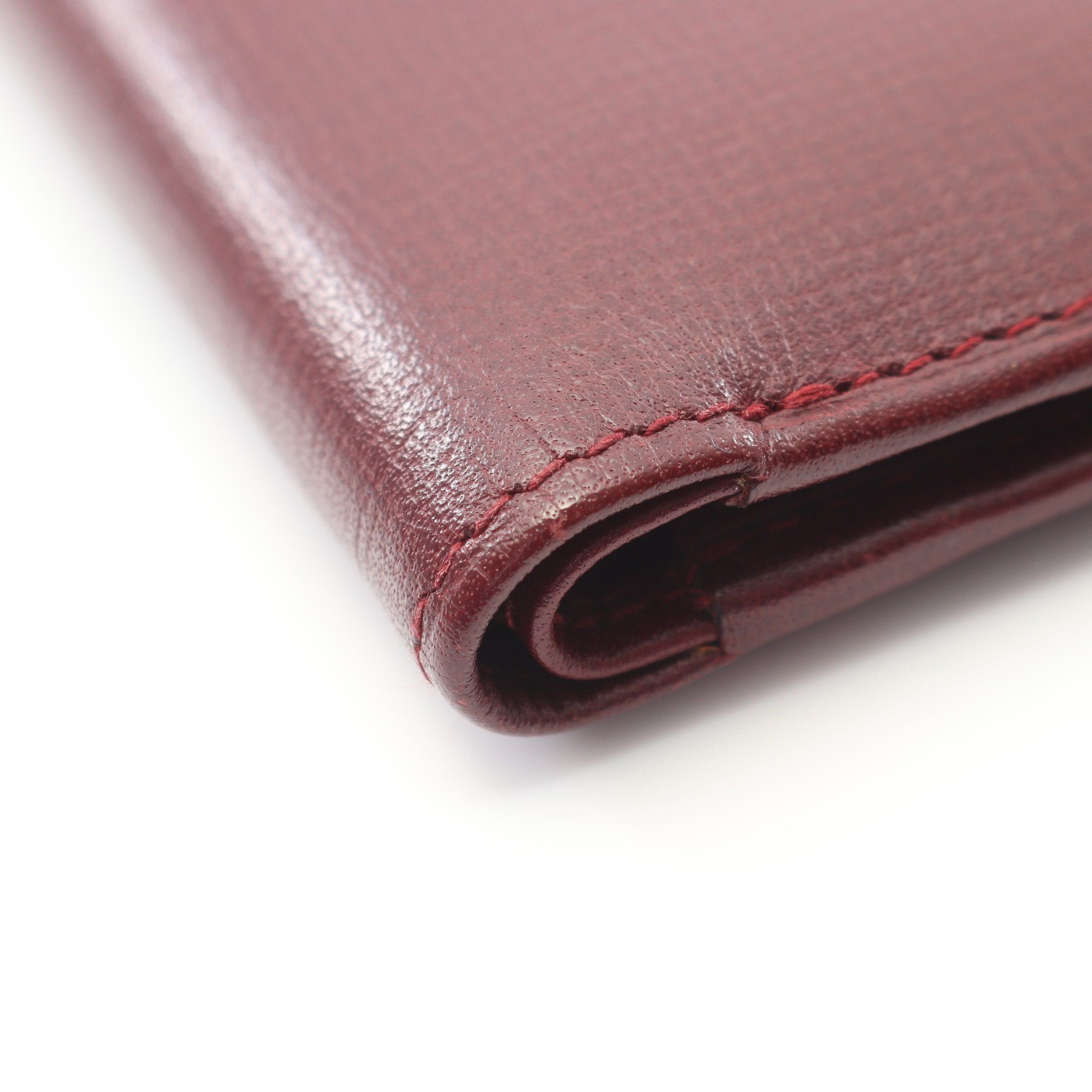 Cartier Cartier Mast Line Bi-Fold Wallet Leather Bordeaux Size ONE SIZE - 8 Thumbnail