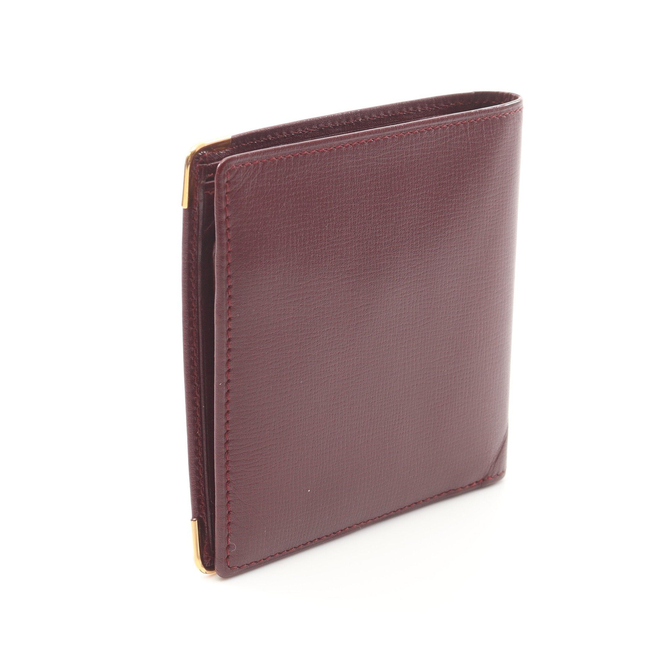 Cartier Cartier Mast Line Bi-Fold Wallet Leather Bordeaux Size ONE SIZE - 2 Thumbnail