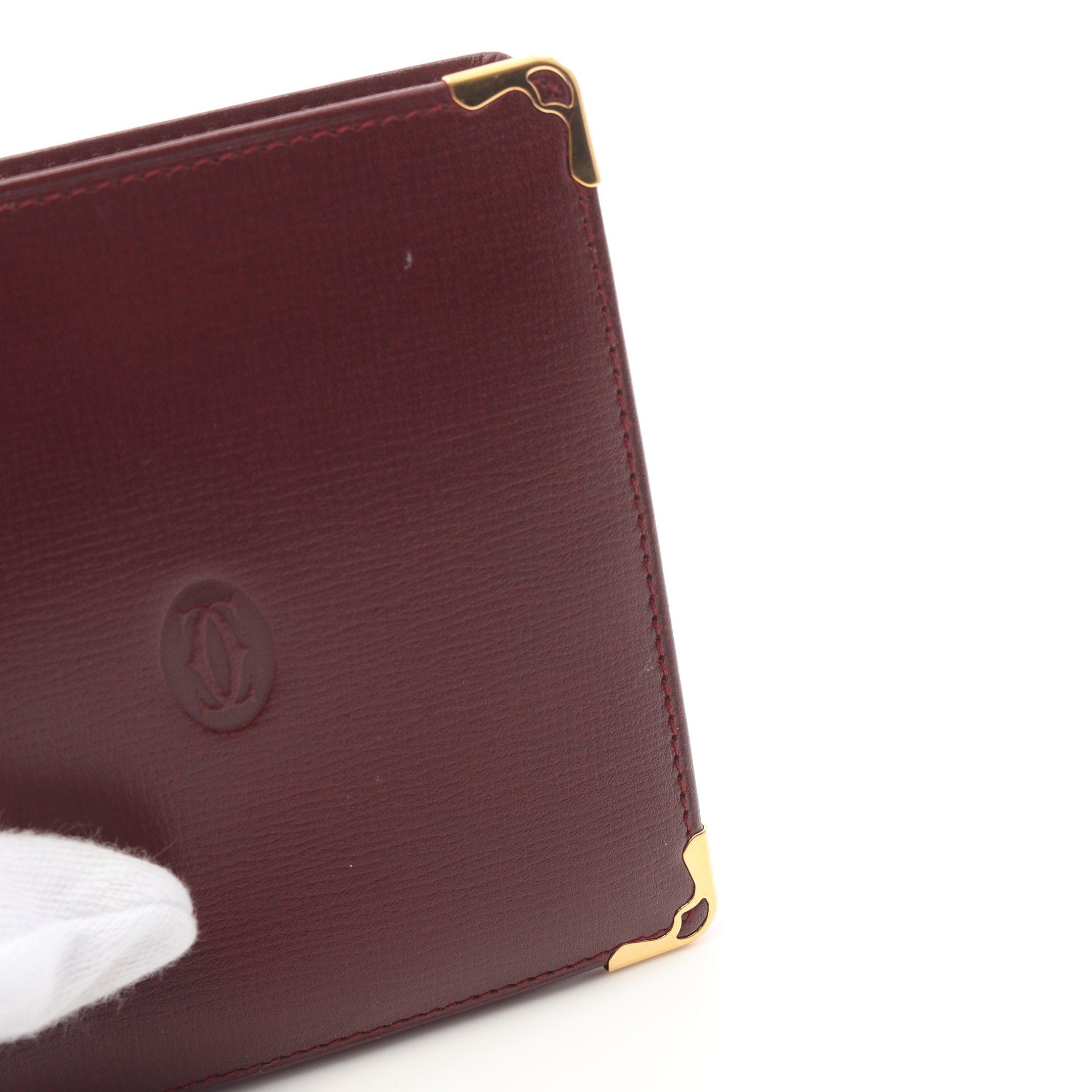 Cartier Cartier Mast Line Bi-Fold Wallet Leather Bordeaux Size ONE SIZE - 7 Thumbnail