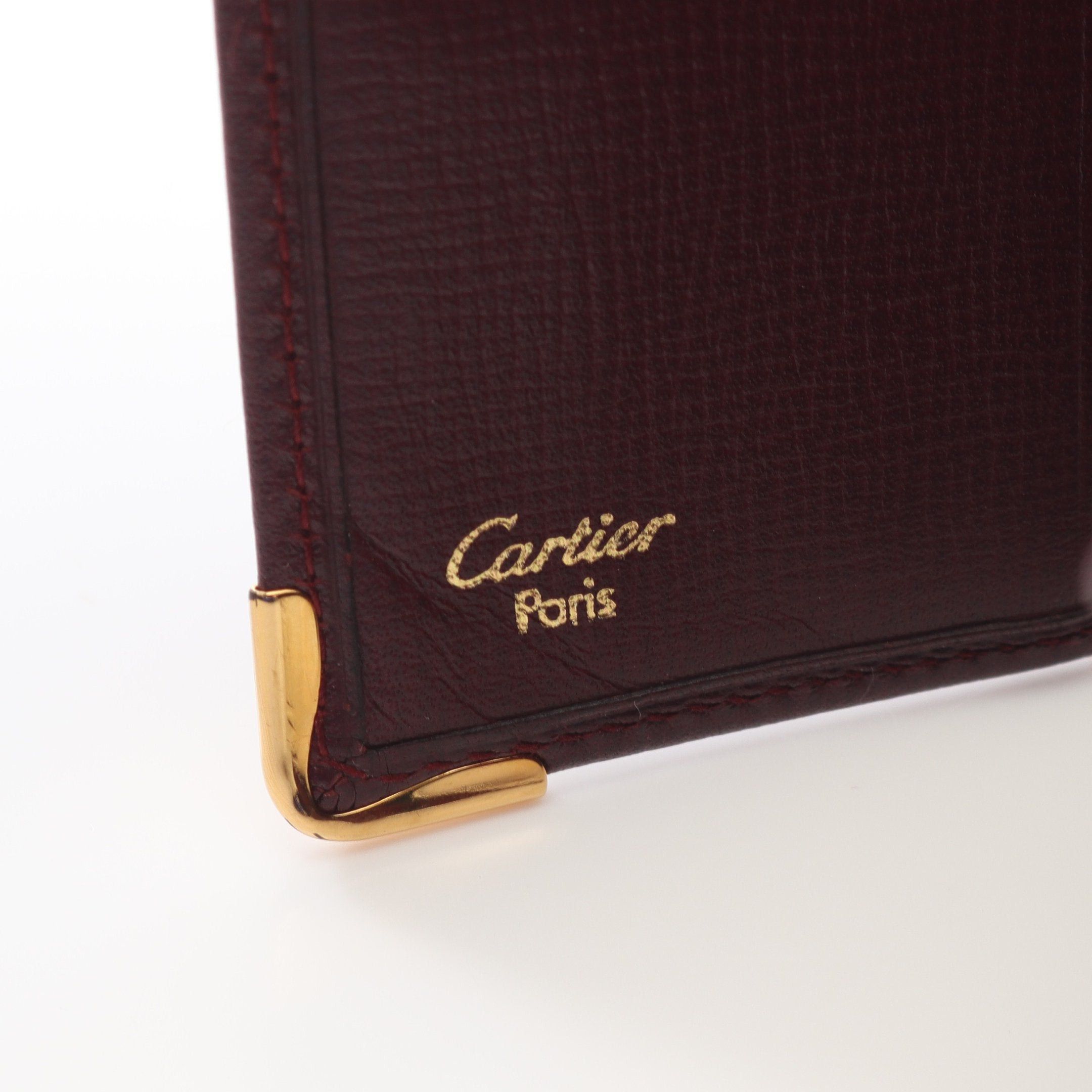 Cartier Cartier Mast Line Bi-Fold Wallet Leather Bordeaux Size ONE SIZE - 5 Thumbnail