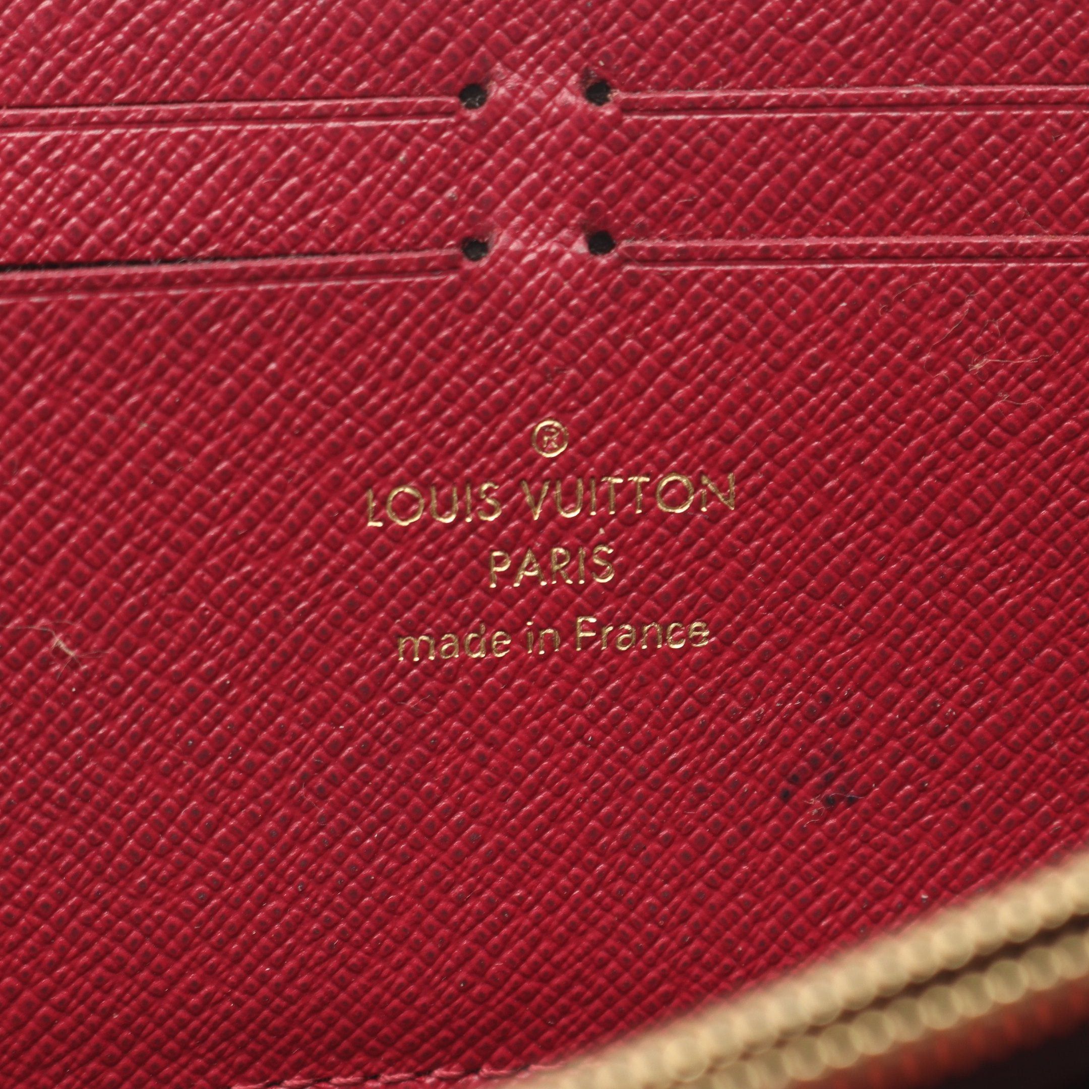 Louis Vuitton Louis Vuitton Portefeuil Clemence Monogram Fuchsia Round Zipper Long Wallet Leather Brown Pink Purple Size ONE SIZE - 4 Thumbnail