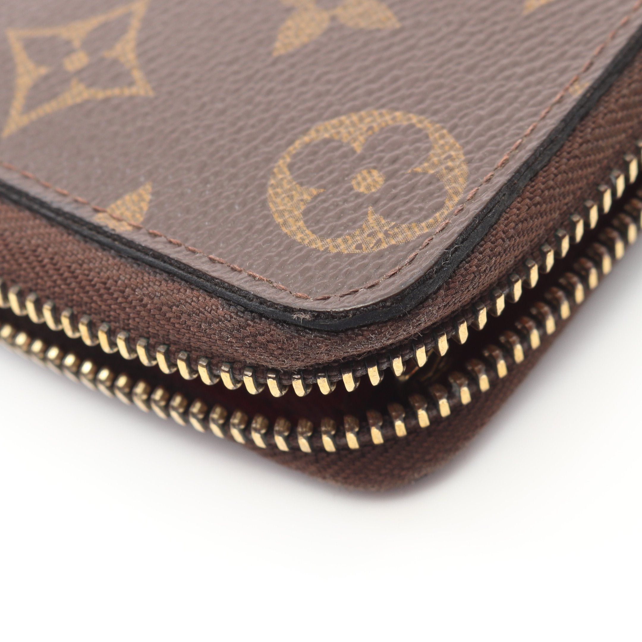 Louis Vuitton Louis Vuitton Portefeuil Clemence Monogram Fuchsia Round Zipper Long Wallet Leather Brown Pink Purple Size ONE SIZE - 9 Thumbnail