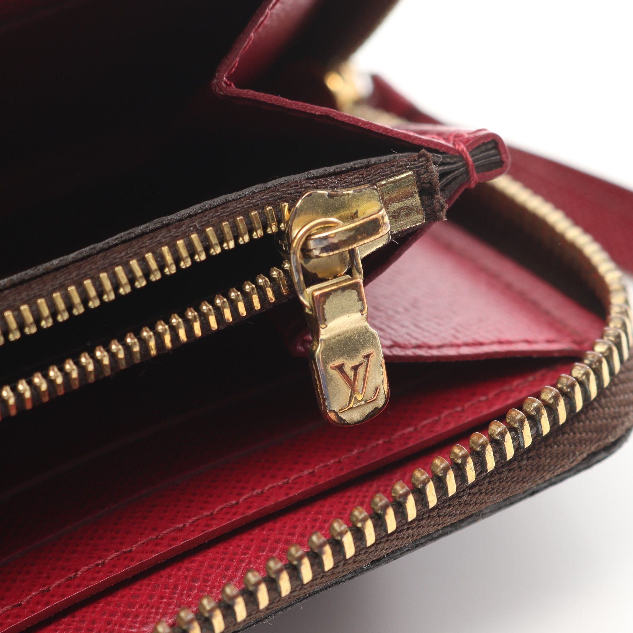 Louis Vuitton Louis Vuitton Portefeuil Clemence Monogram Fuchsia Round Zipper Long Wallet Leather Brown Pink Purple Size ONE SIZE - 6 Thumbnail