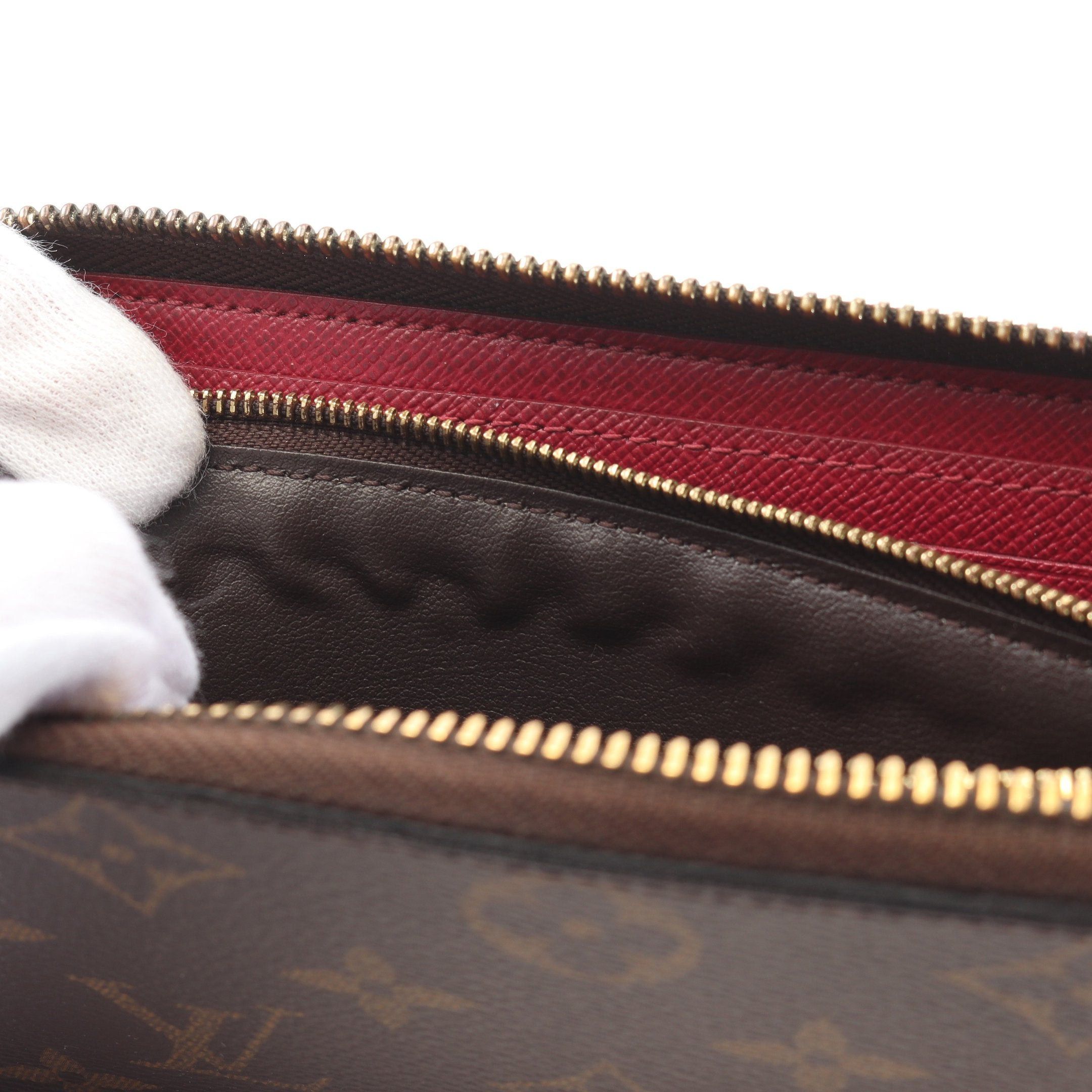 Louis Vuitton Louis Vuitton Portefeuil Clemence Monogram Fuchsia Round Zipper Long Wallet Leather Brown Pink Purple Size ONE SIZE - 7 Thumbnail