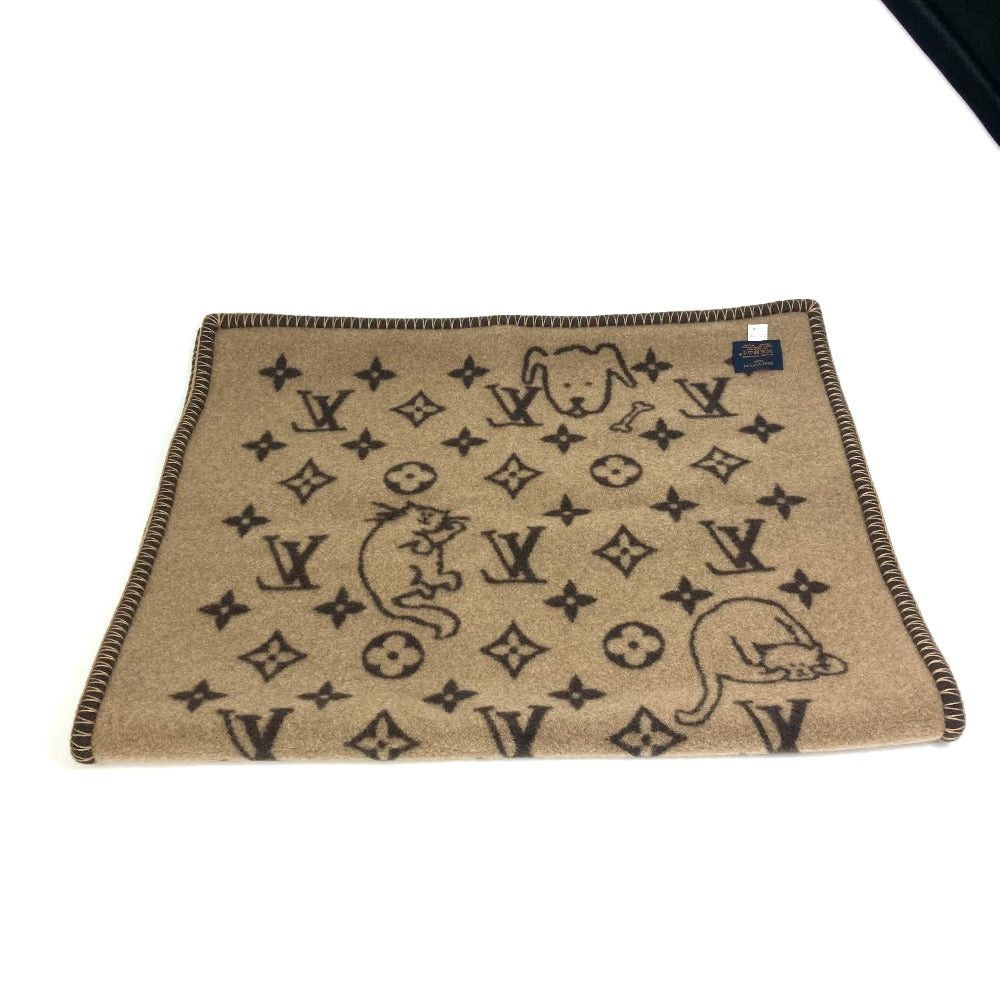 Louis Vuitton Louis Vuitton Mp2260 Cuverture Small Catgram Interior Blanket Cat Wool/Cashmere Unisex Brown Size ONE SIZE - 7 Thumbnail