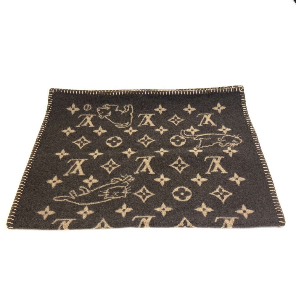 Louis Vuitton Louis Vuitton Mp2260 Cuverture Small Catgram Interior Blanket Cat Wool/Cashmere Unisex Brown Size ONE SIZE - 2 Thumbnail