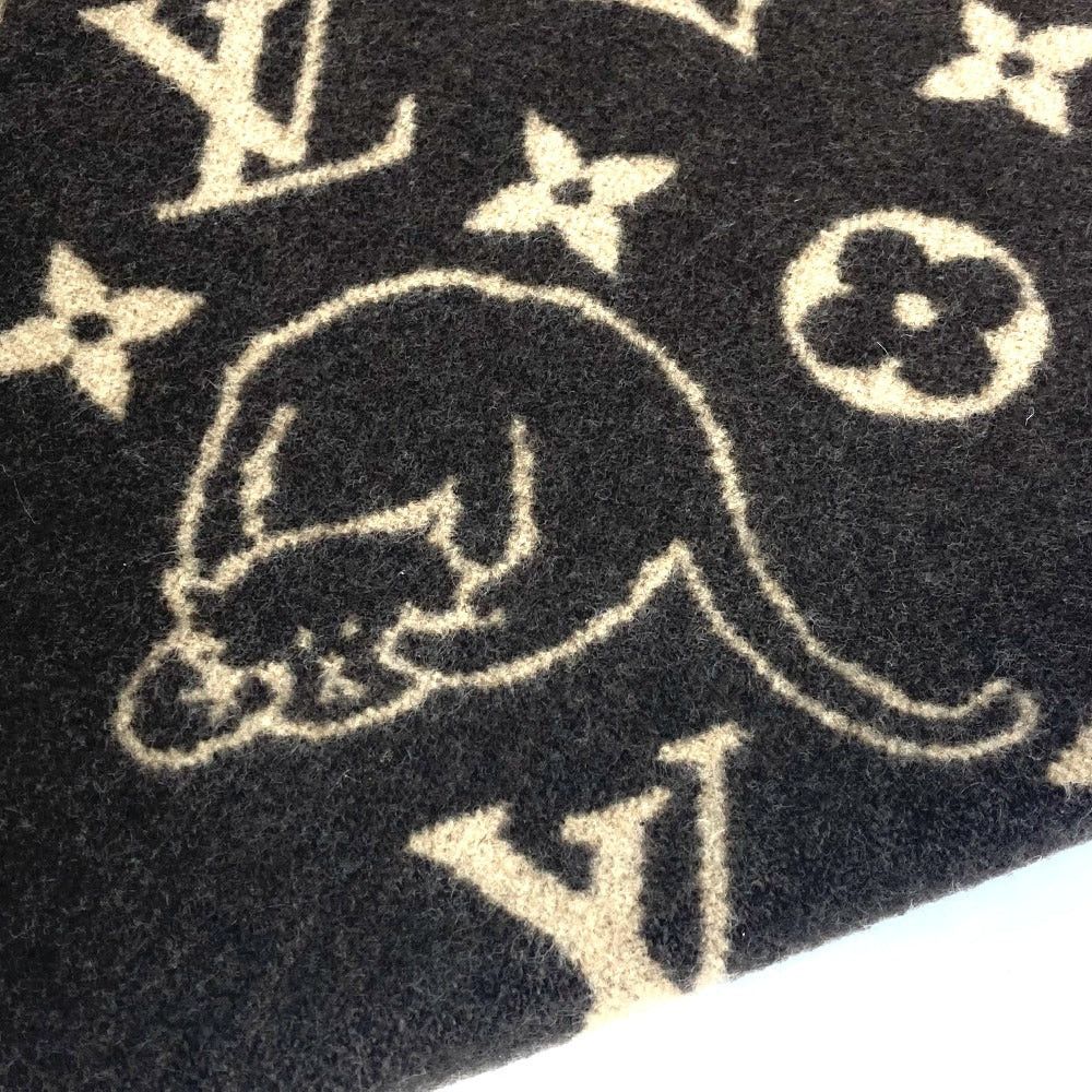 Louis Vuitton Louis Vuitton Mp2260 Cuverture Small Catgram Interior Blanket Cat Wool/Cashmere Unisex Brown Size ONE SIZE - 5 Thumbnail