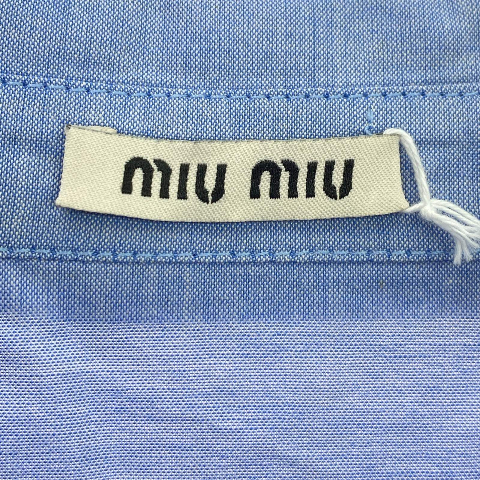 Miu Miu Miu Miu Shirt Cotton Blue Size ONE SIZE - 4 Thumbnail