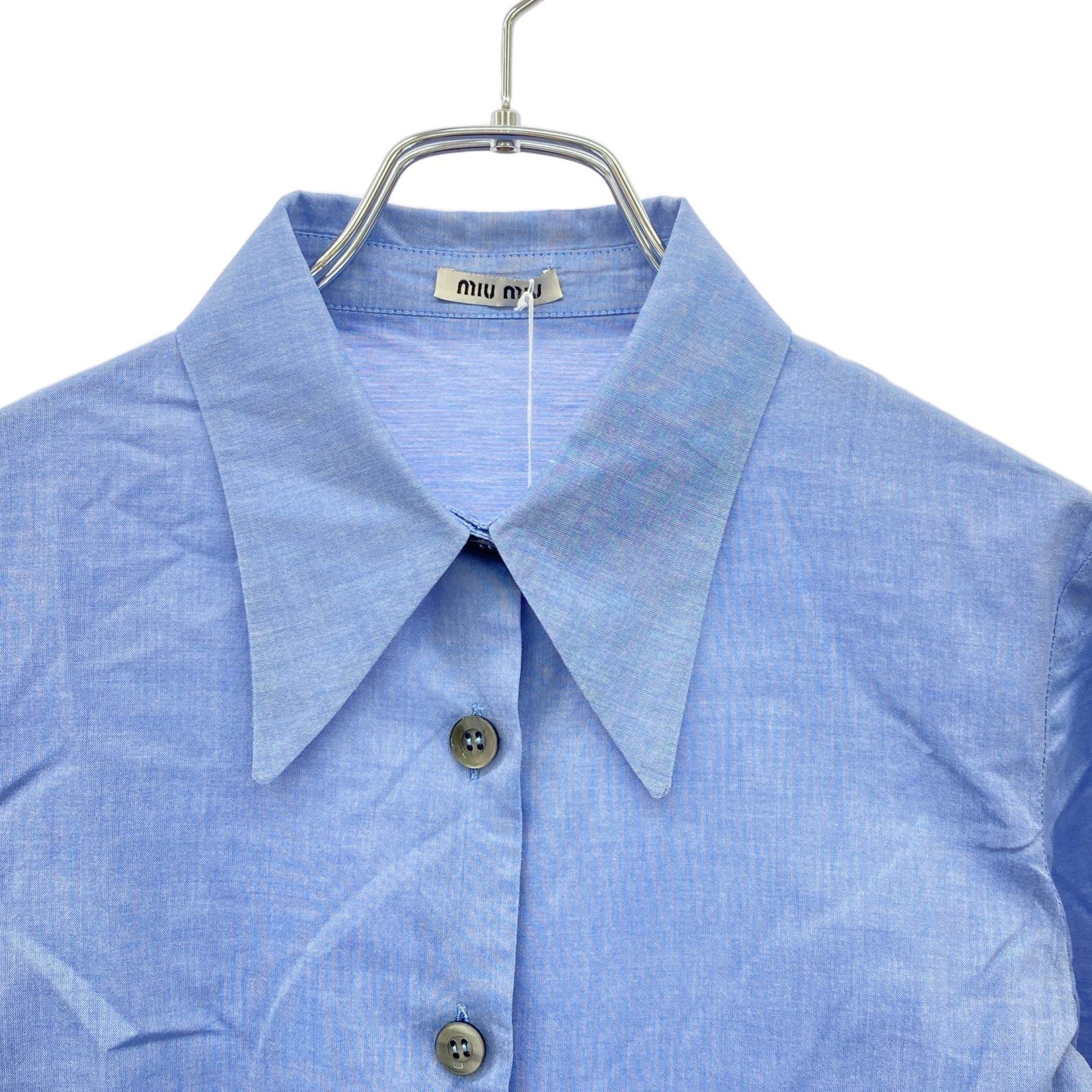 Miu Miu Miu Miu Shirt Cotton Blue Size ONE SIZE - 2 Thumbnail