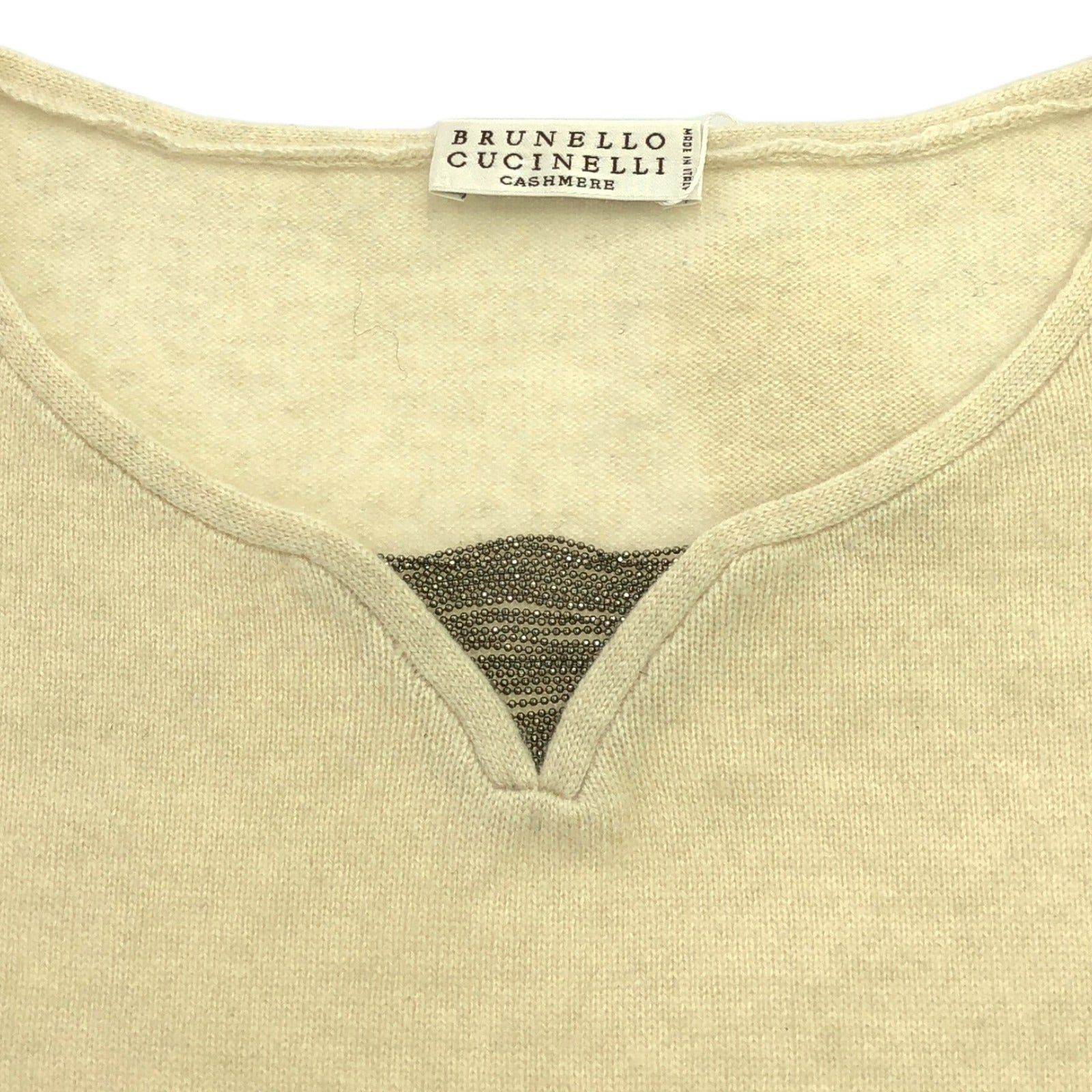 Brunello Cucinelli Brunello Cucinelli Sweater Knit Cashmere White Size ONE SIZE - 9 Thumbnail