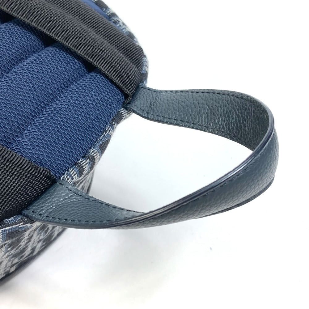 Dior Dior Trotteur Oblique Backpack Briefcase Rucksack Canvas/Leather Men Navy Size ONE SIZE - 7 Thumbnail