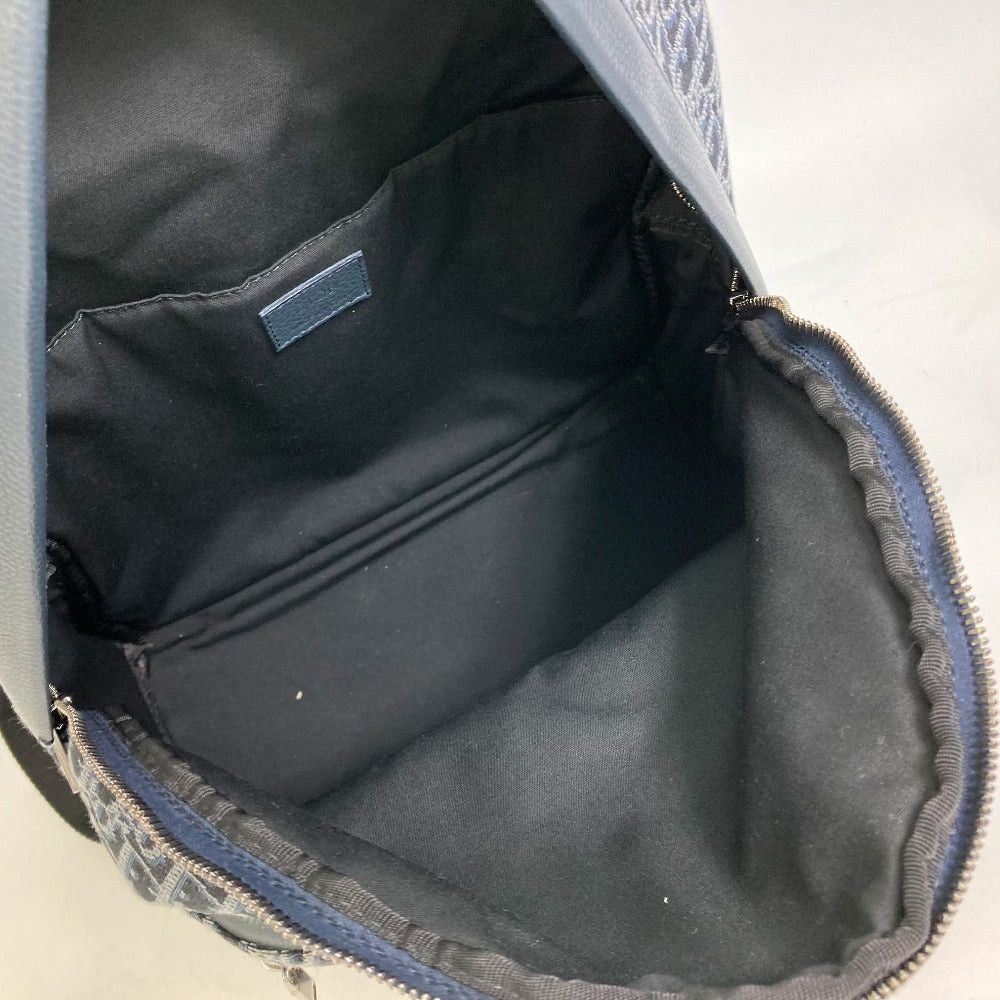 Dior Dior Trotteur Oblique Backpack Briefcase Rucksack Canvas/Leather Men Navy Size ONE SIZE - 10 Thumbnail