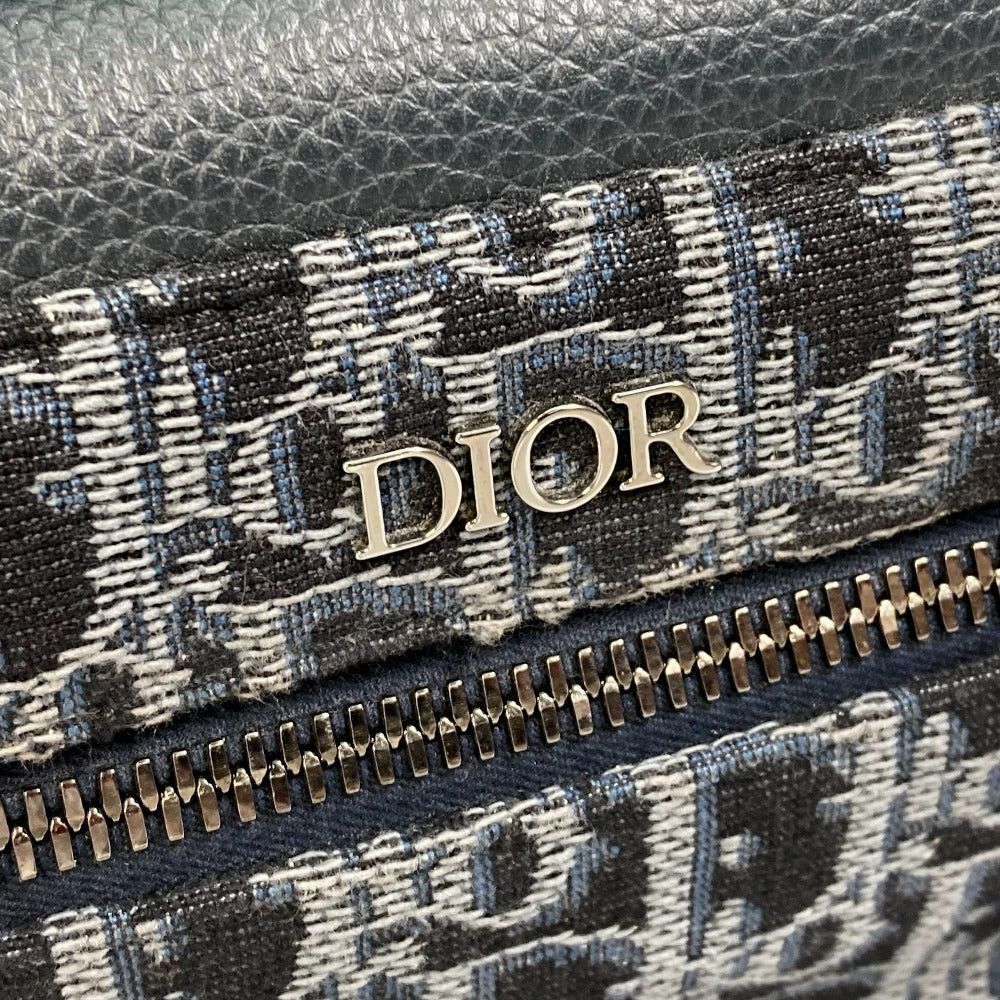 Dior Dior Trotteur Oblique Backpack Briefcase Rucksack Canvas/Leather Men Navy Size ONE SIZE - 9 Thumbnail