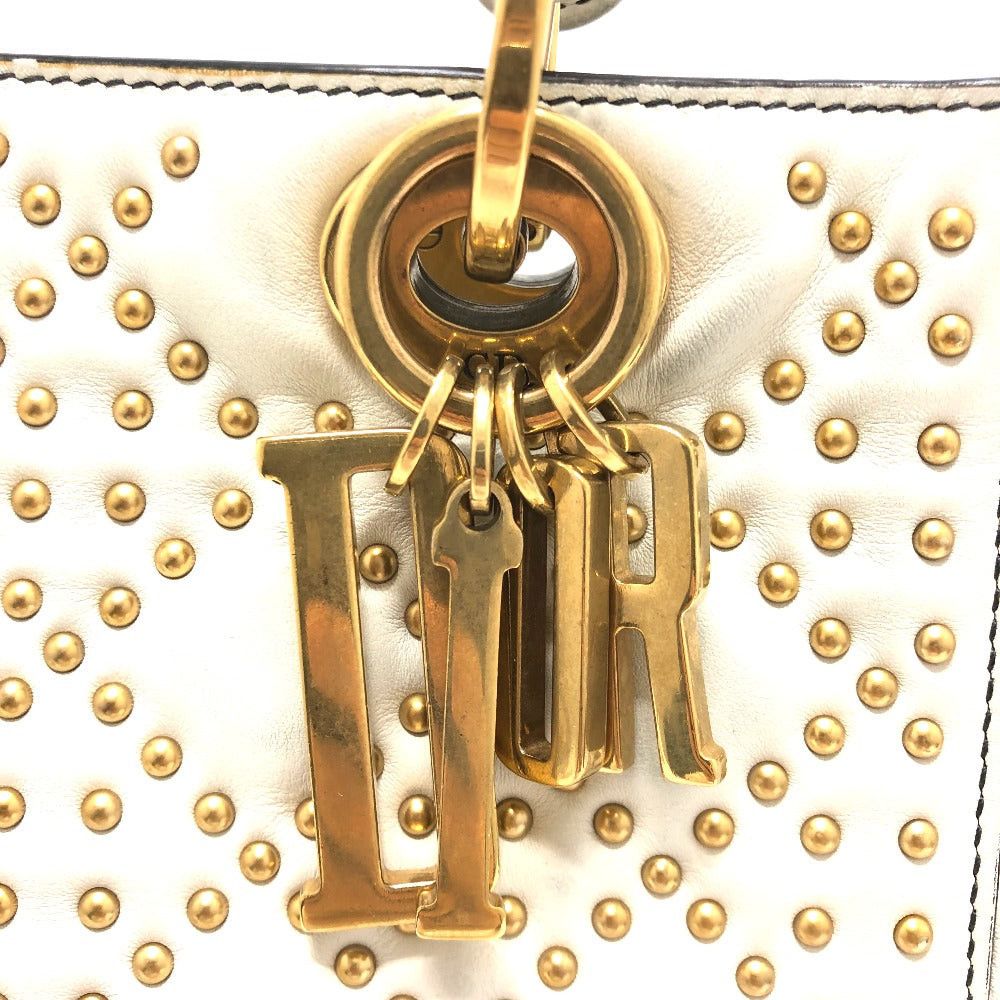 Dior Dior M0579Cvnz030Etf Canape Tote Bag Briefcase Lady Ladydior Handbag Leather Women White Size ONE SIZE - 4 Thumbnail
