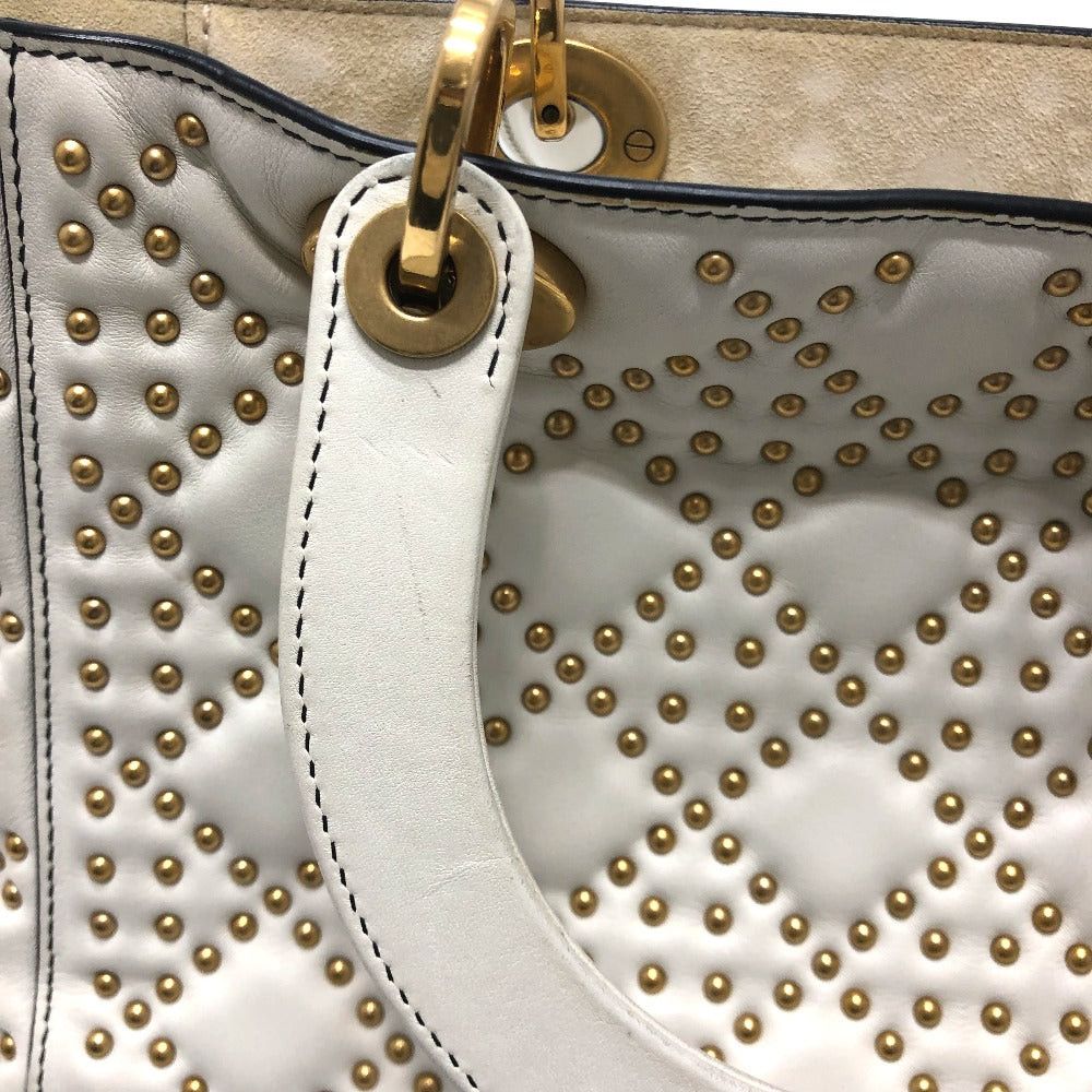 Dior Dior M0579Cvnz030Etf Canape Tote Bag Briefcase Lady Ladydior Handbag Leather Women White Size ONE SIZE - 13 Thumbnail