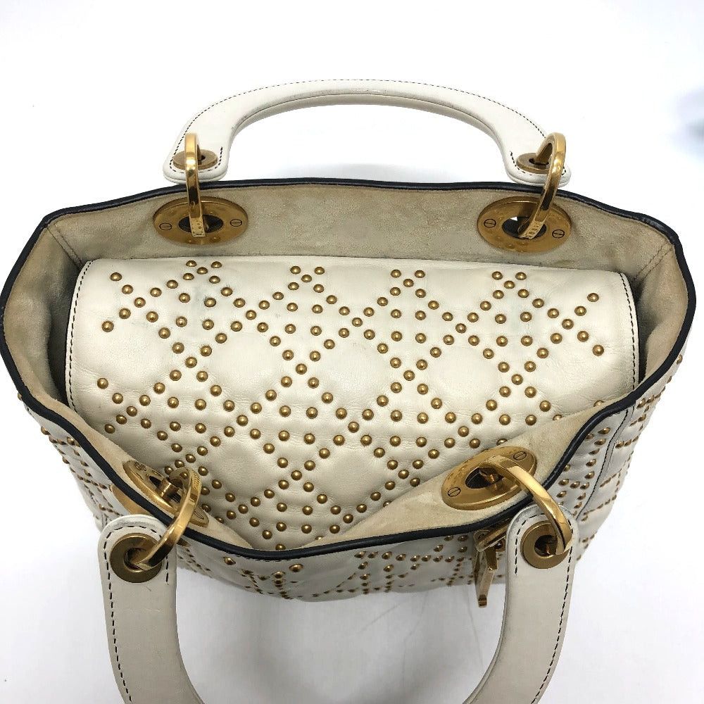 Dior Dior M0579Cvnz030Etf Canape Tote Bag Briefcase Lady Ladydior Handbag Leather Women White Size ONE SIZE - 14 Thumbnail