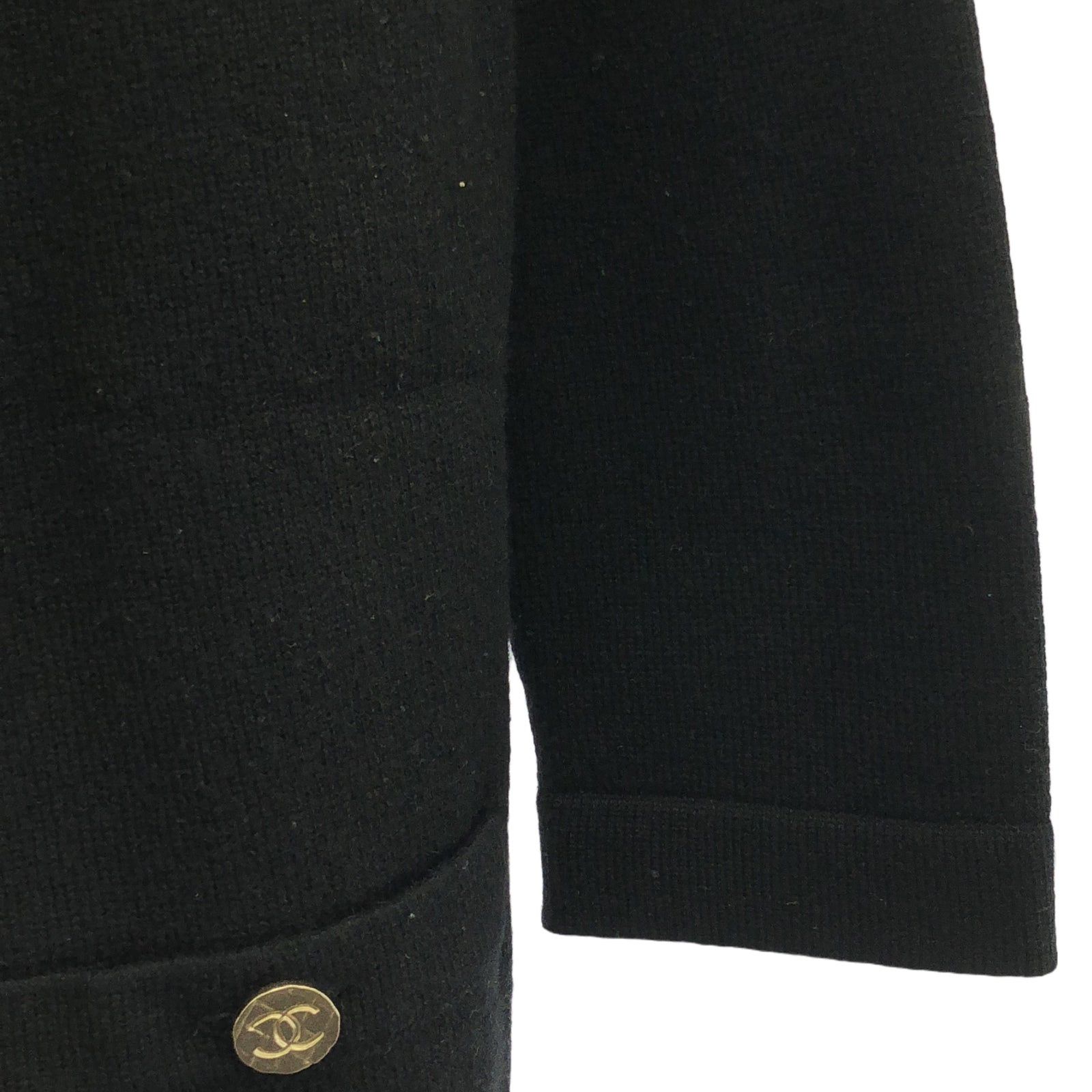 Chanel Chanel Cardigan Cashmere Black Size ONE SIZE - 4 Thumbnail