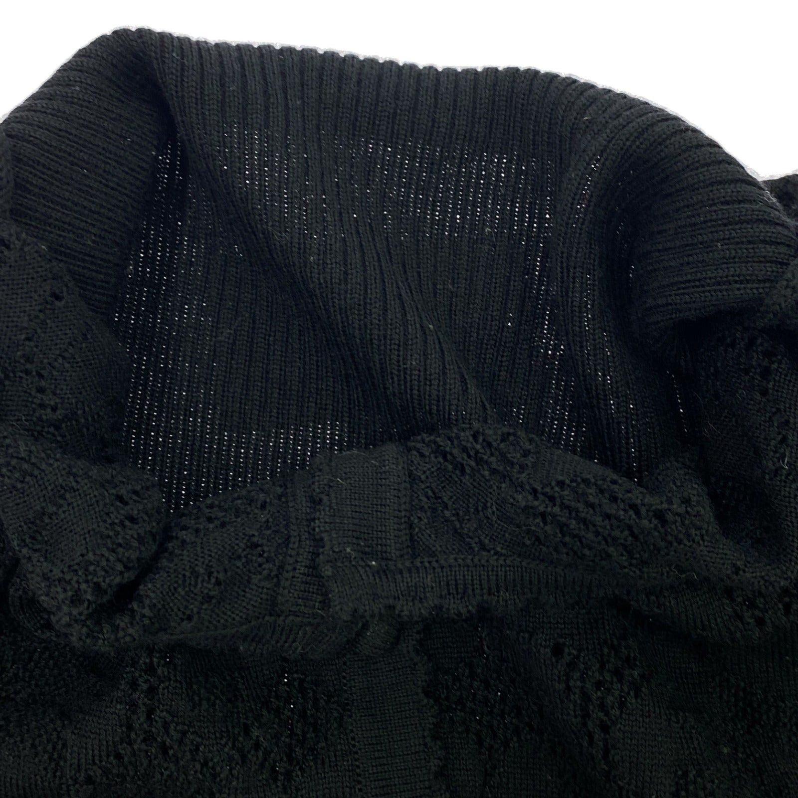 Miu Miu Miu Miu Knit Cardigan Wool Black Size ONE SIZE - 9 Thumbnail