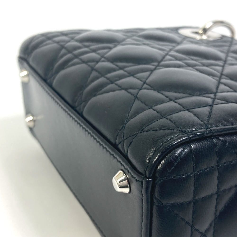 Dior Dior Lady Ladydior Canape Mini Briefcase 2 Way Bag Handbag Shoulder Leather Women Black Size ONE SIZE - 8 Thumbnail