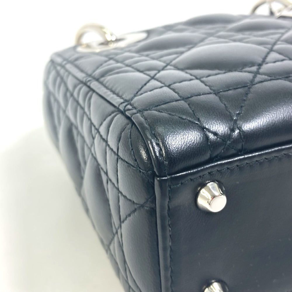 Dior Dior Lady Ladydior Canape Mini Briefcase 2 Way Bag Handbag Shoulder Leather Women Black Size ONE SIZE - 7 Thumbnail