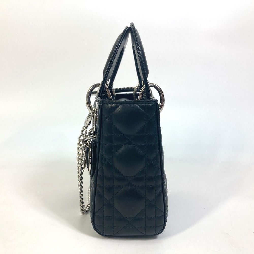 Dior Dior Lady Ladydior Canape Mini Briefcase 2 Way Bag Handbag Shoulder Leather Women Black Size ONE SIZE - 3 Thumbnail