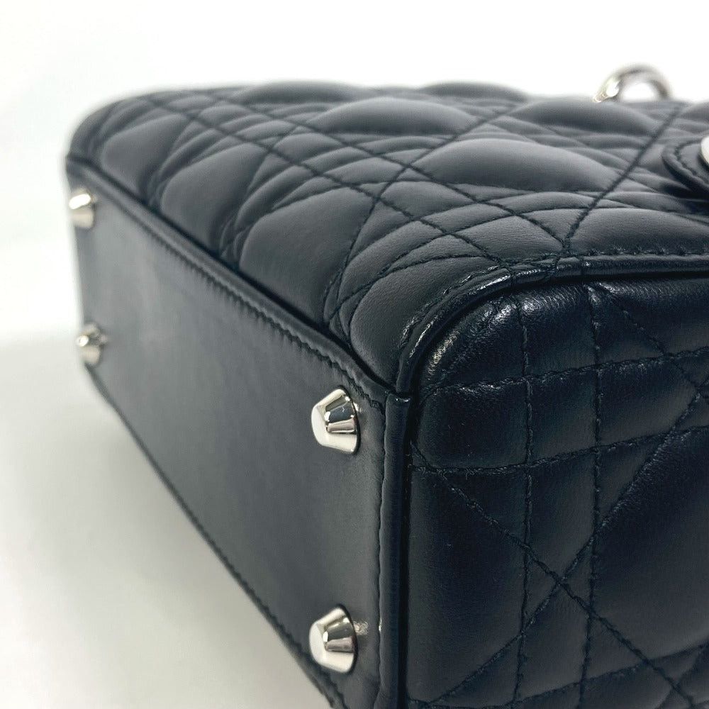 Dior Dior Lady Ladydior Canape Mini Briefcase 2 Way Bag Handbag Shoulder Leather Women Black Size ONE SIZE - 6 Thumbnail