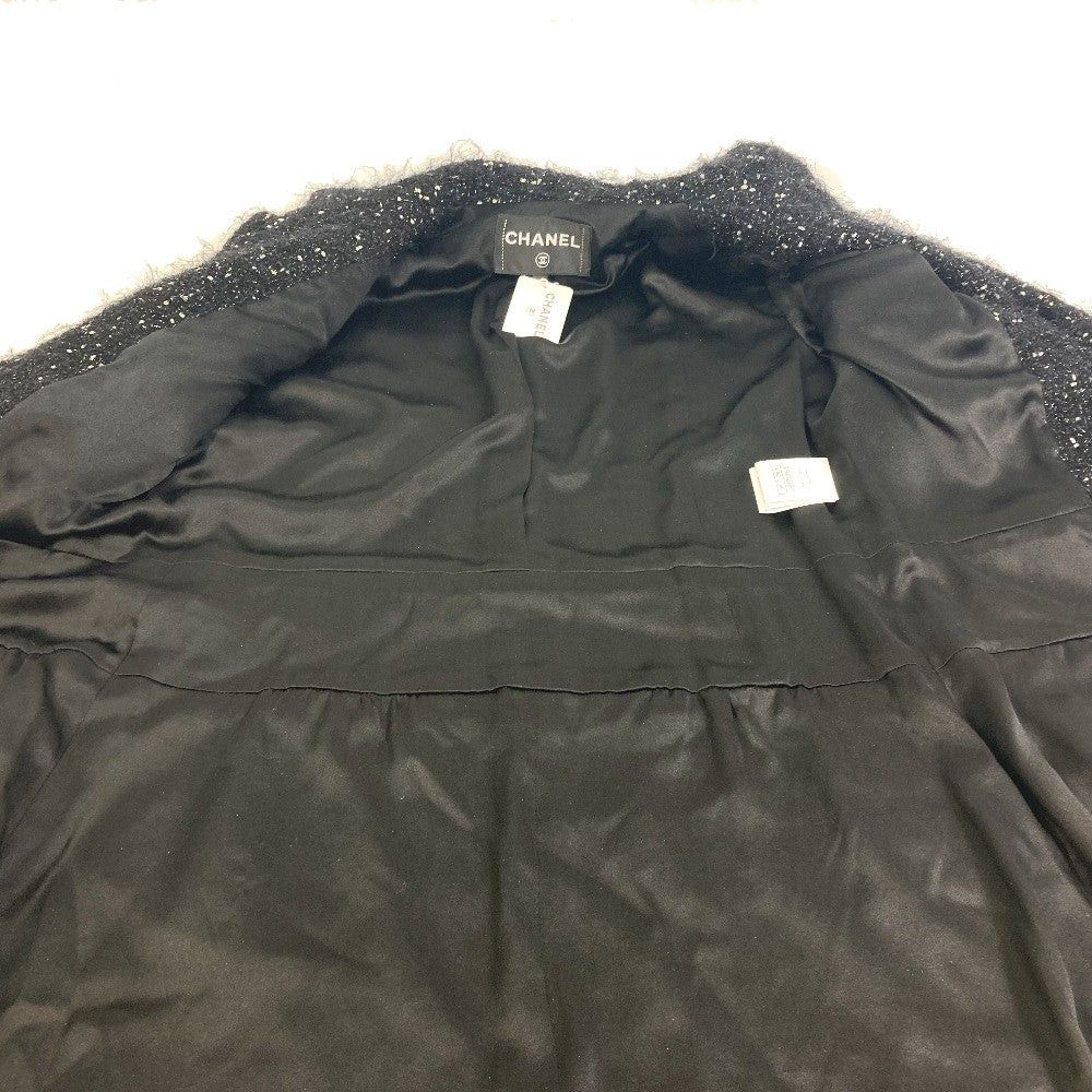 Chanel Chanel P73115 Lamé Tweed Matelasse Coma Mark Button 22A Long Sleeves Apparel (Clothing) Coat Nylon Women Black Size XS / US 0-2 / IT 36-38 - 8 Thumbnail