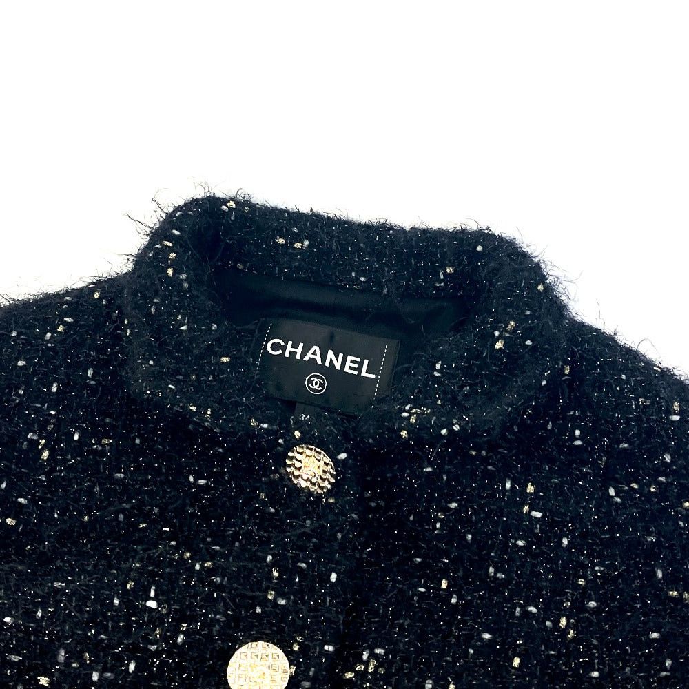 Chanel Chanel P73115 Lamé Tweed Matelasse Coma Mark Button 22A Long Sleeves Apparel (Clothing) Coat Nylon Women Black Size XS / US 0-2 / IT 36-38 - 5 Thumbnail
