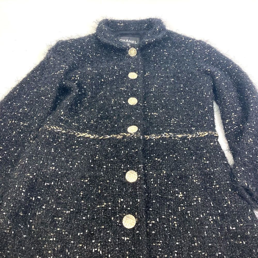 Chanel Chanel P73115 Lamé Tweed Matelasse Coma Mark Button 22A Long Sleeves Apparel (Clothing) Coat Nylon Women Black Size XS / US 0-2 / IT 36-38 - 3 Thumbnail